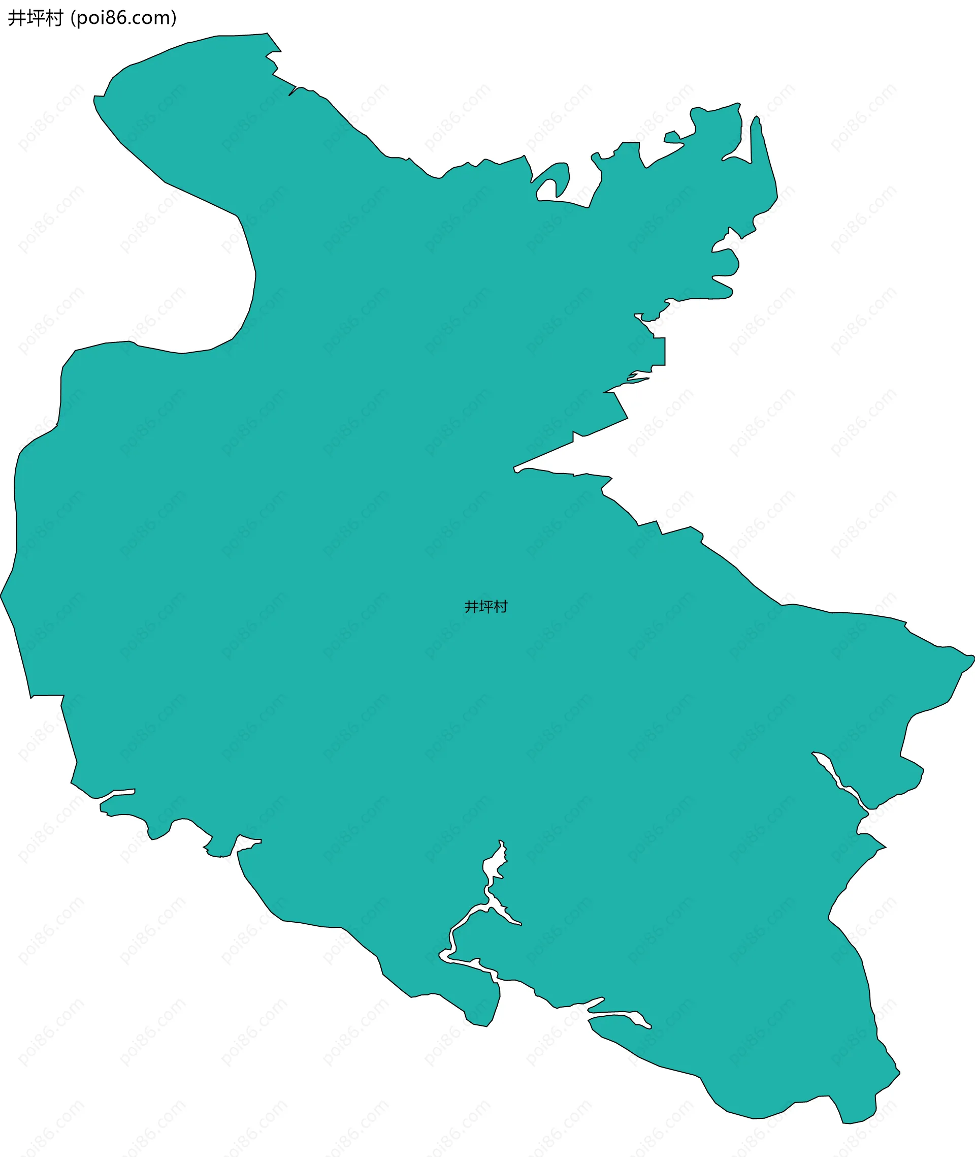 井坪村边界地图