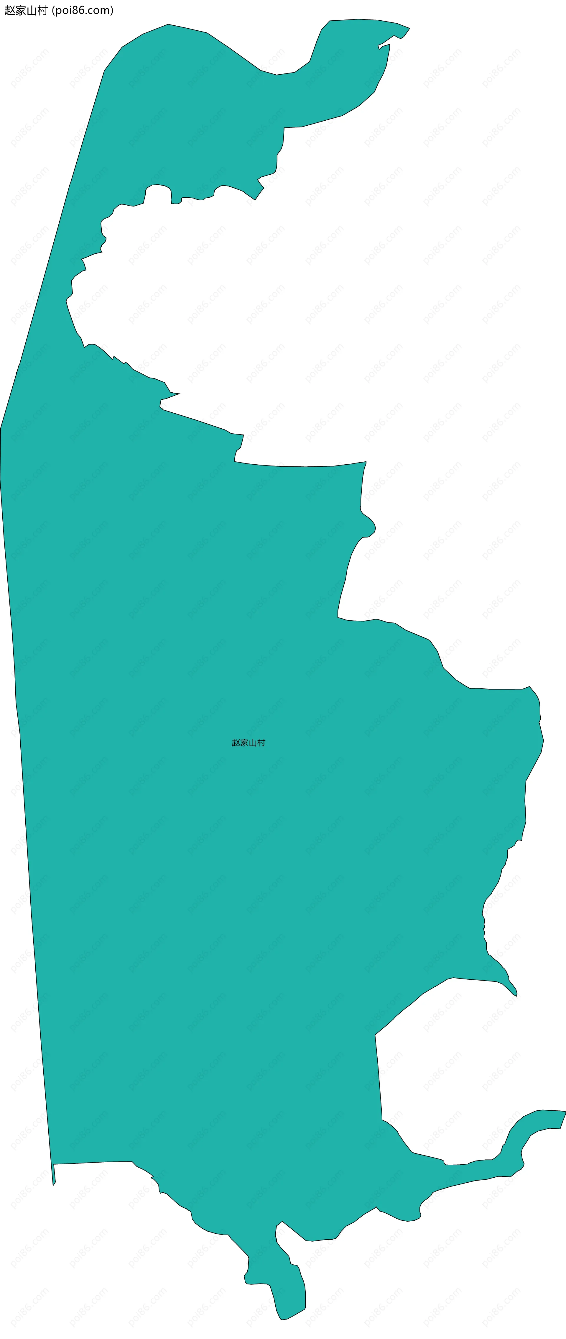 赵家山村边界地图
