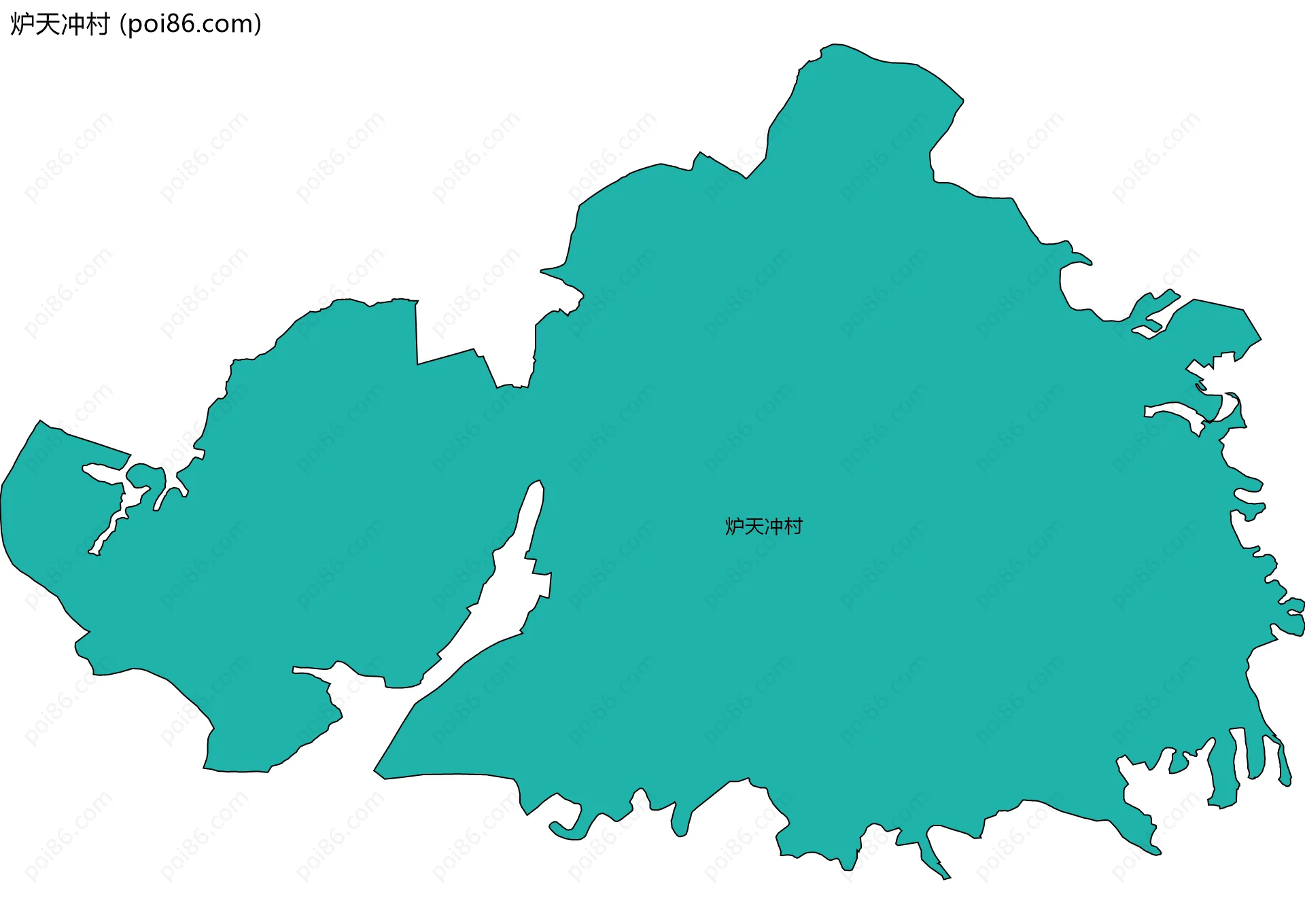 炉天冲村边界地图