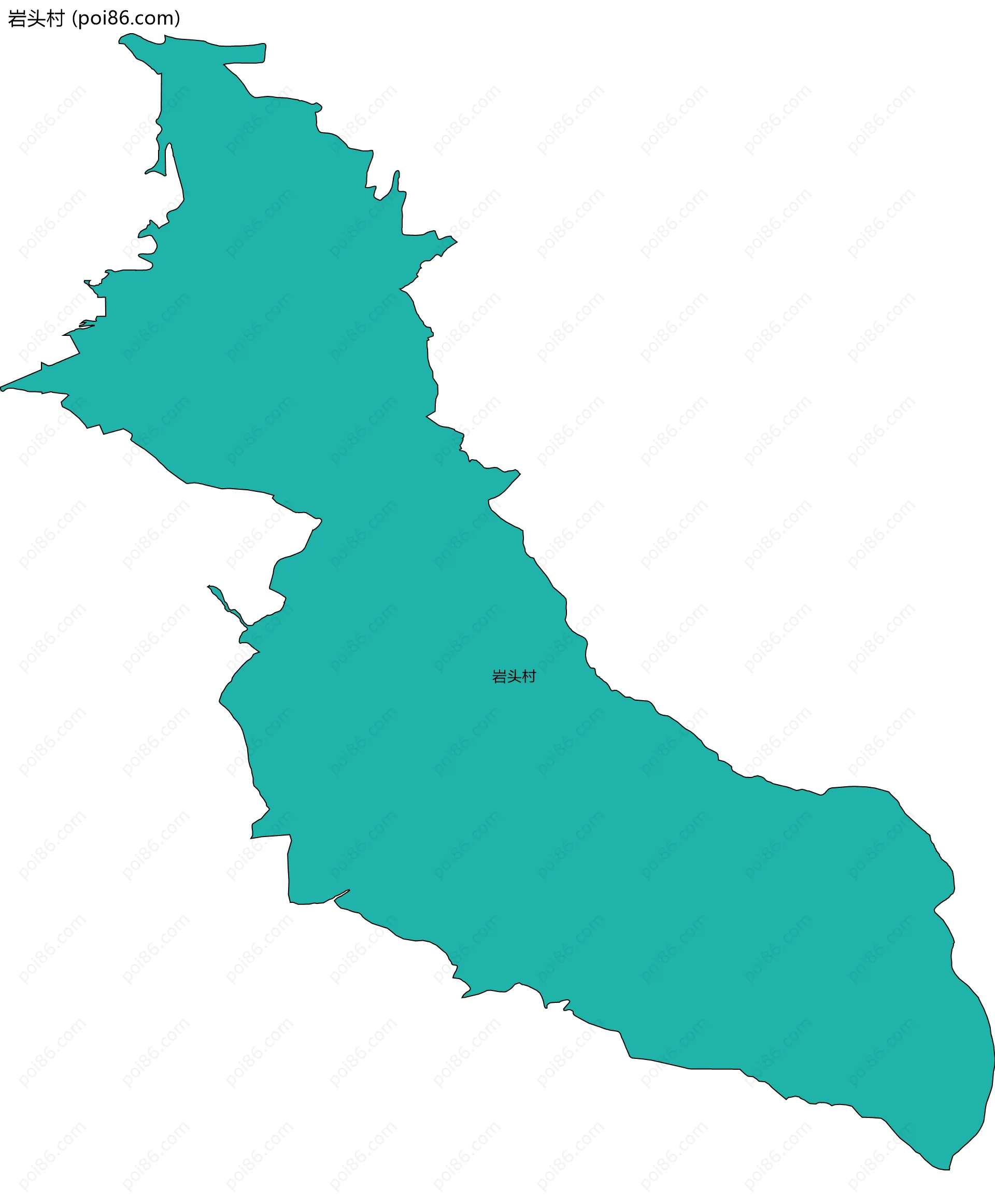 岩头村边界地图