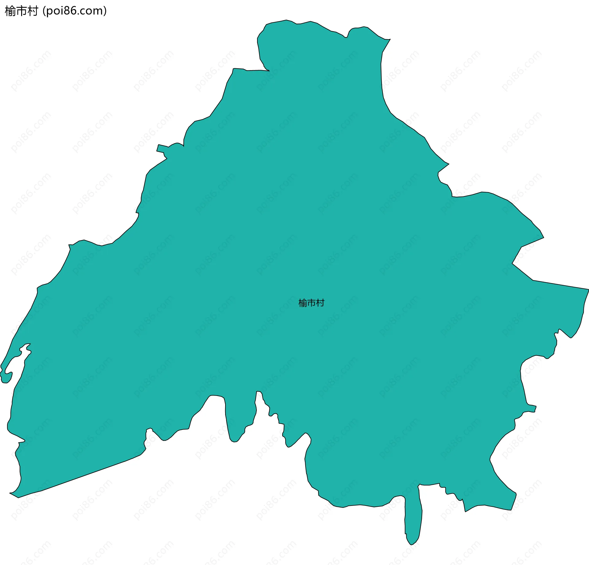 榆市村边界地图