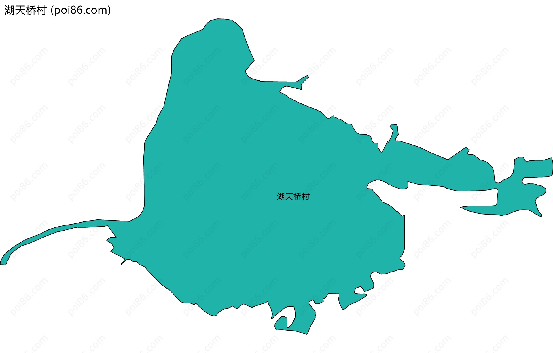 湖天桥村边界地图