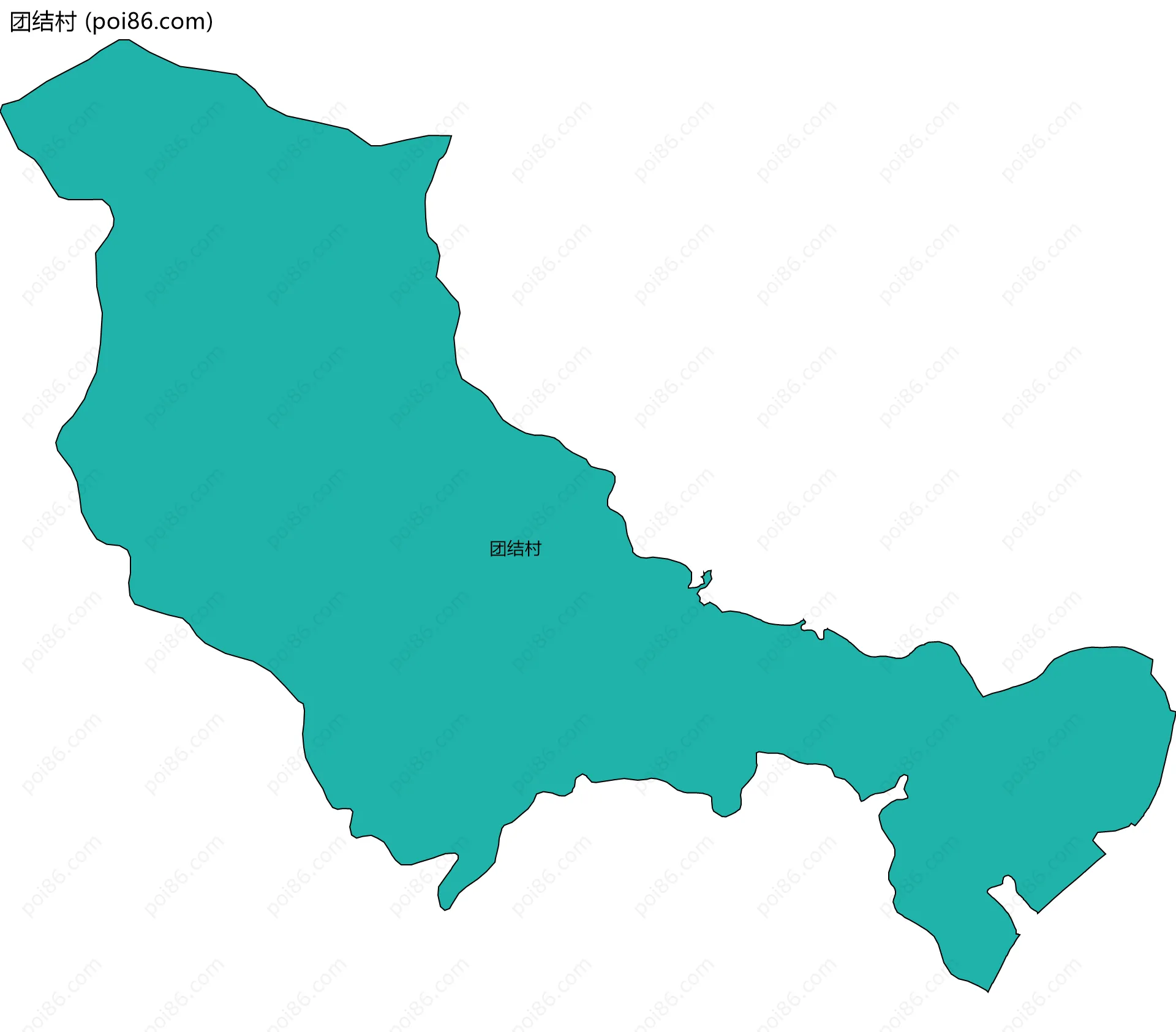 团结村边界地图