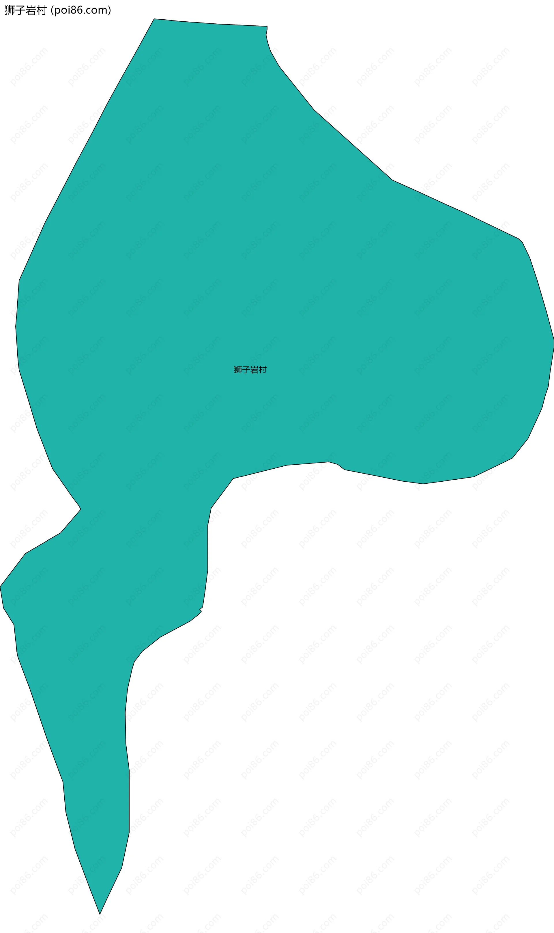 狮子岩村边界地图