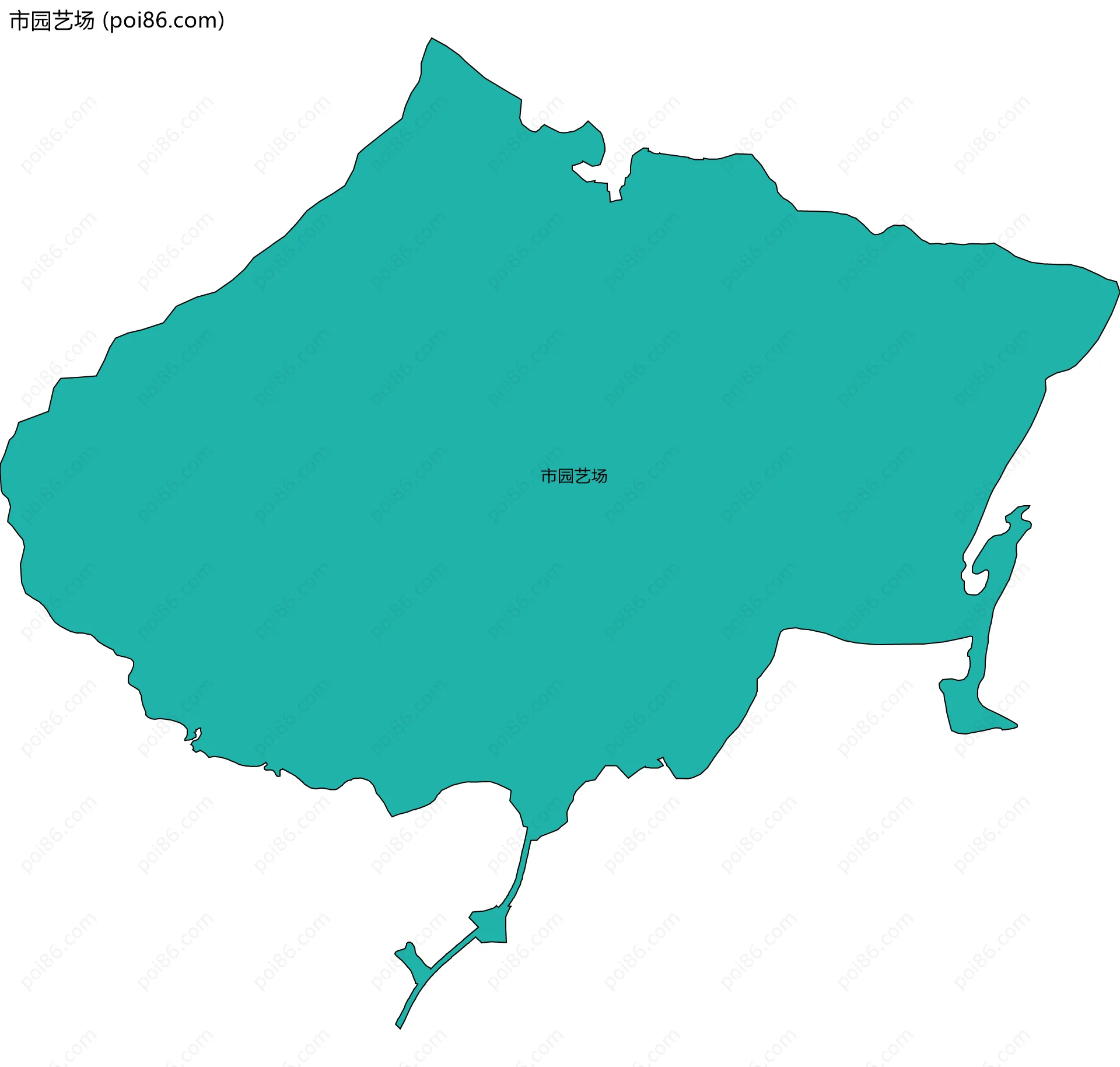 市园艺场边界地图