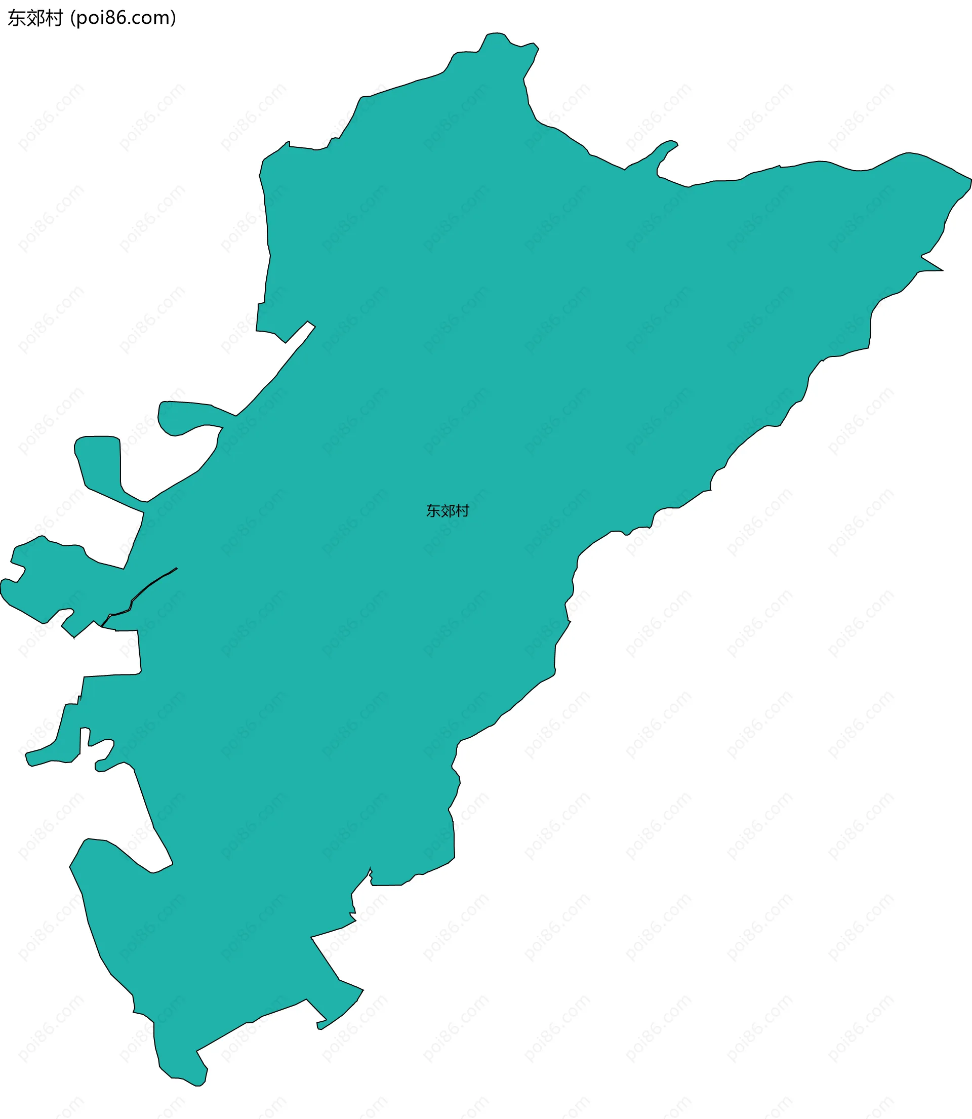 东郊村边界地图