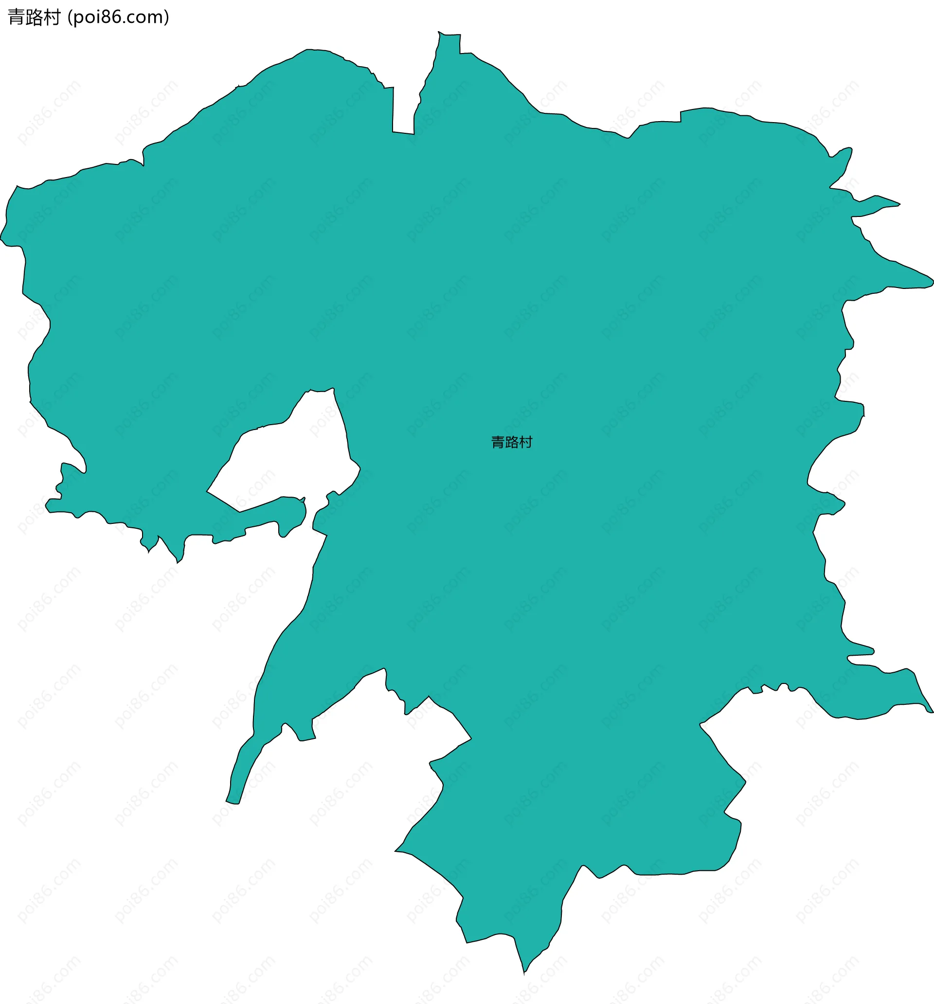 青路村边界地图