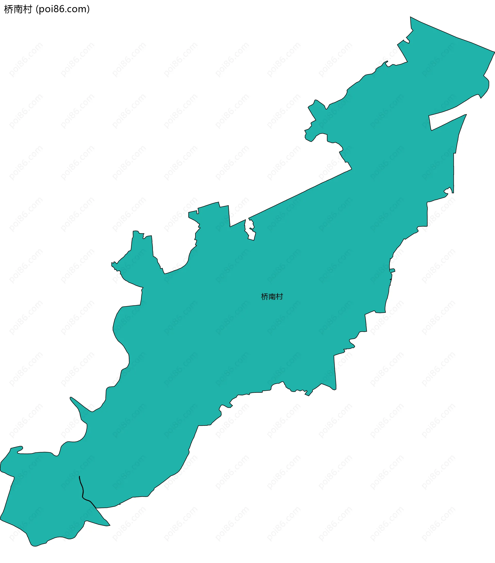 桥南村边界地图