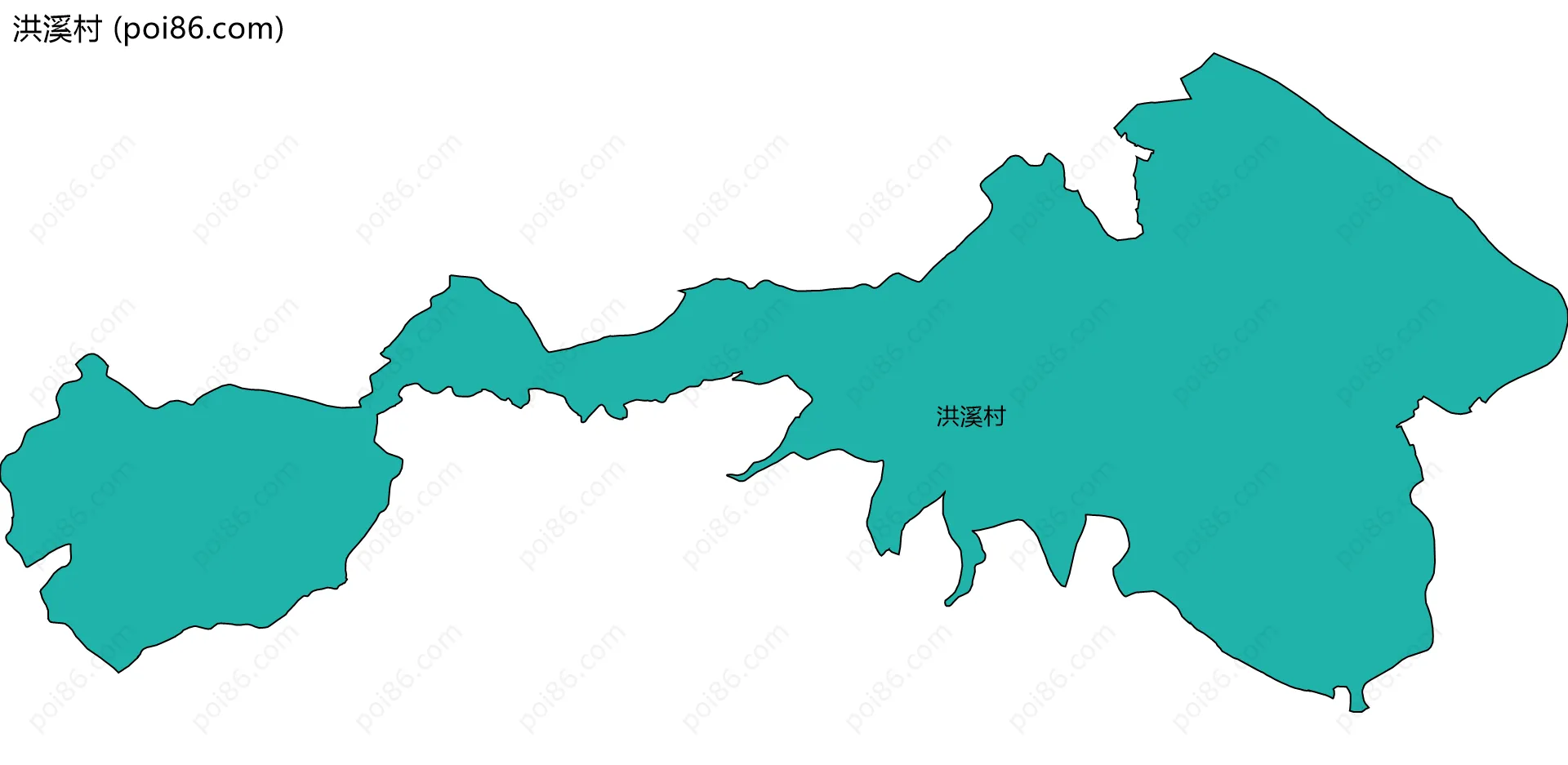 洪溪村边界地图