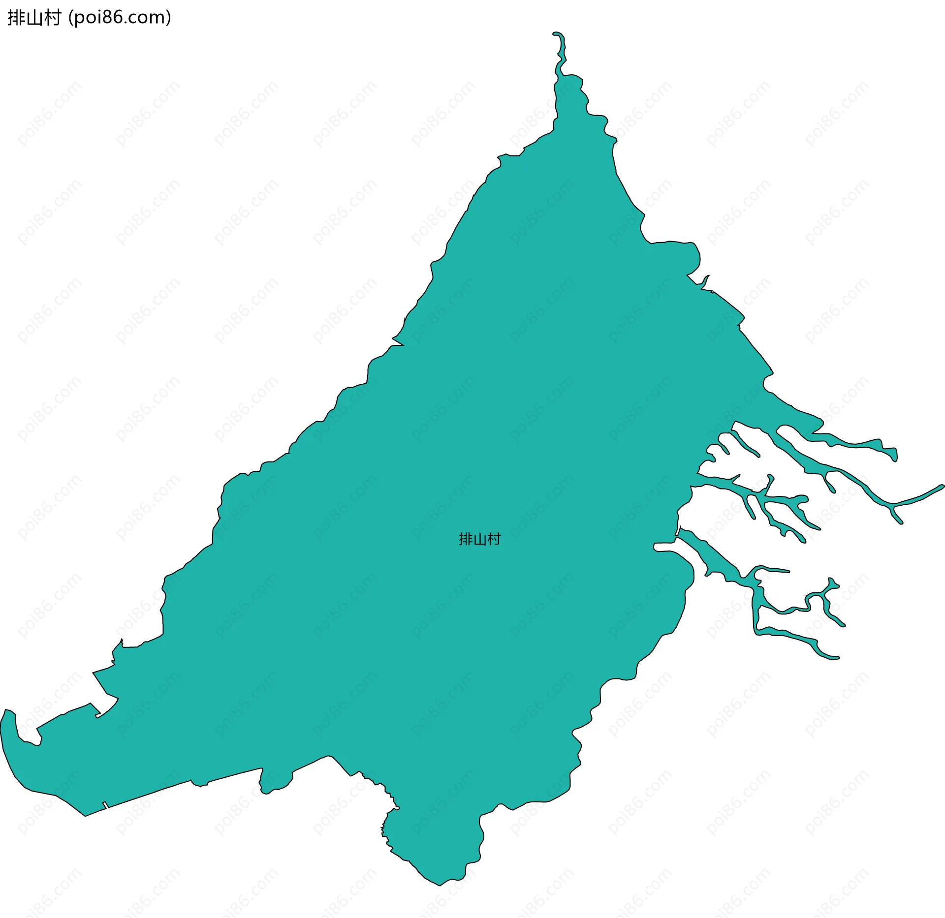 排山村边界地图