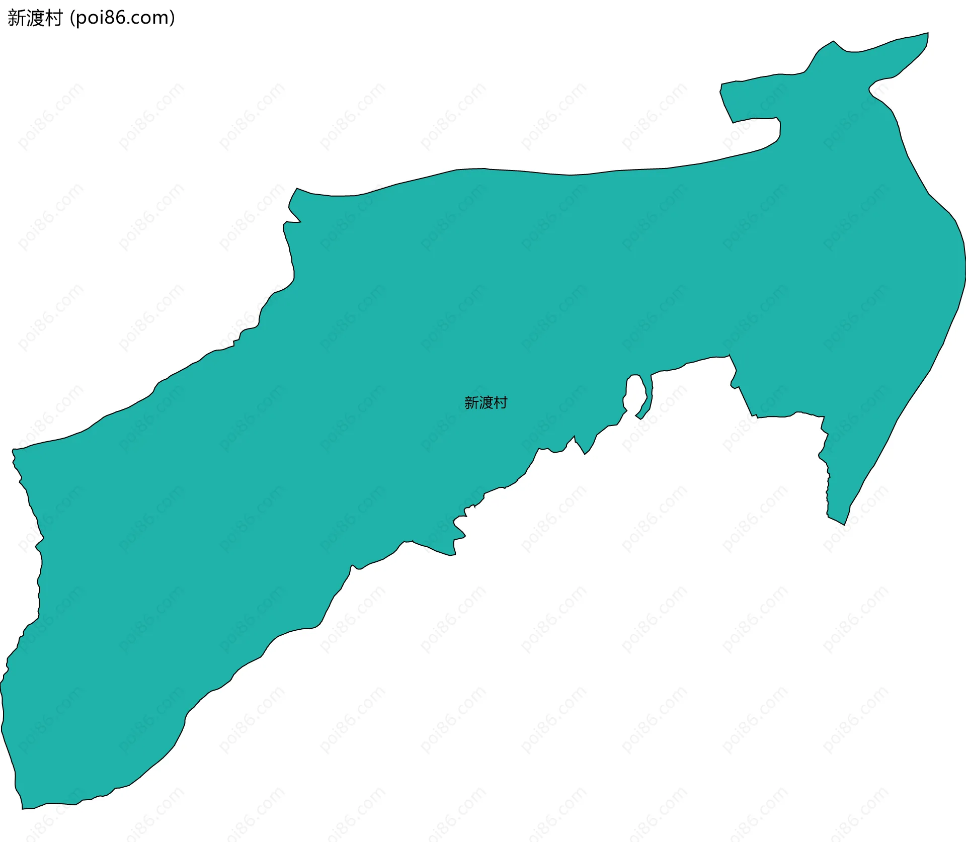新渡村边界地图