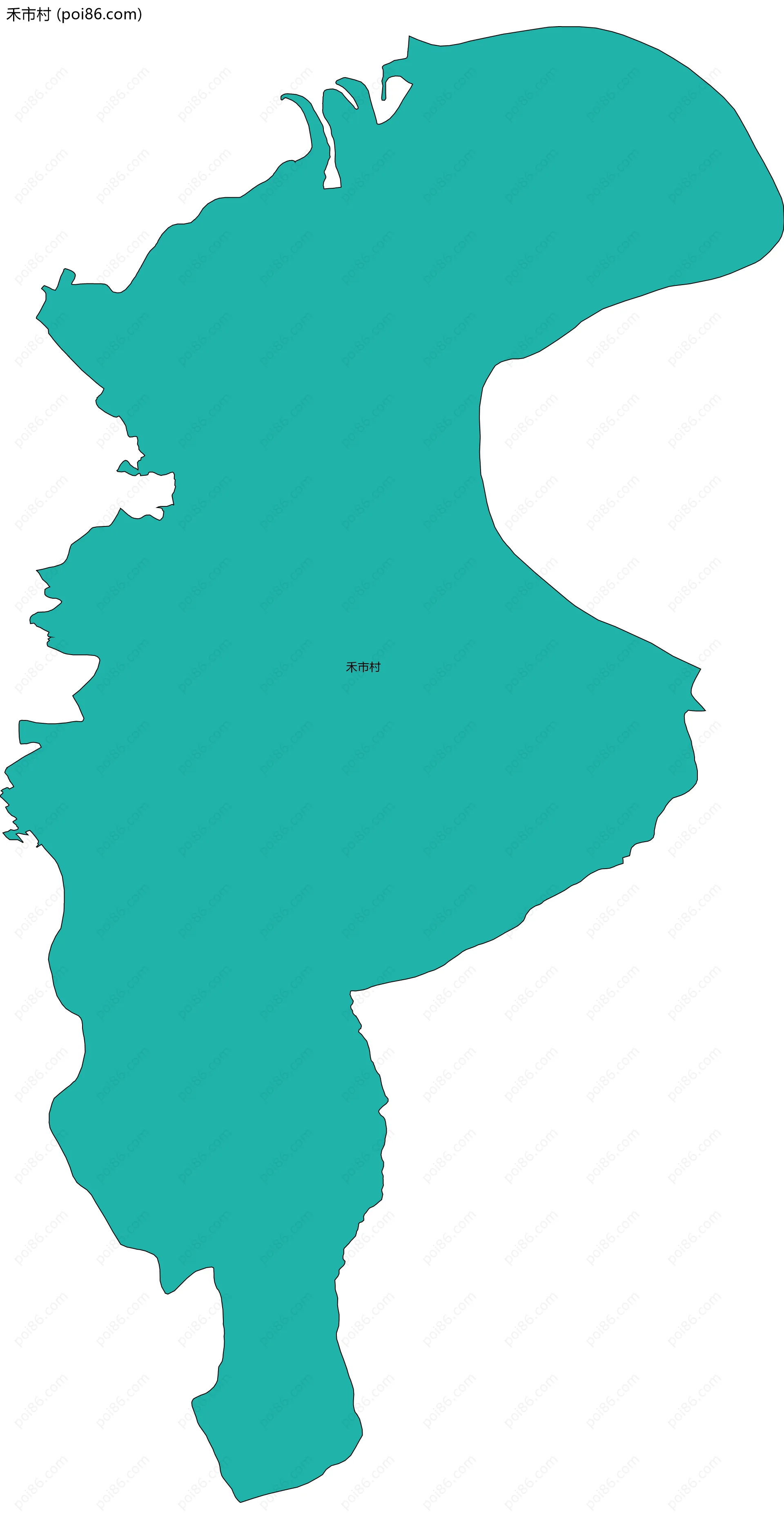 禾市村边界地图