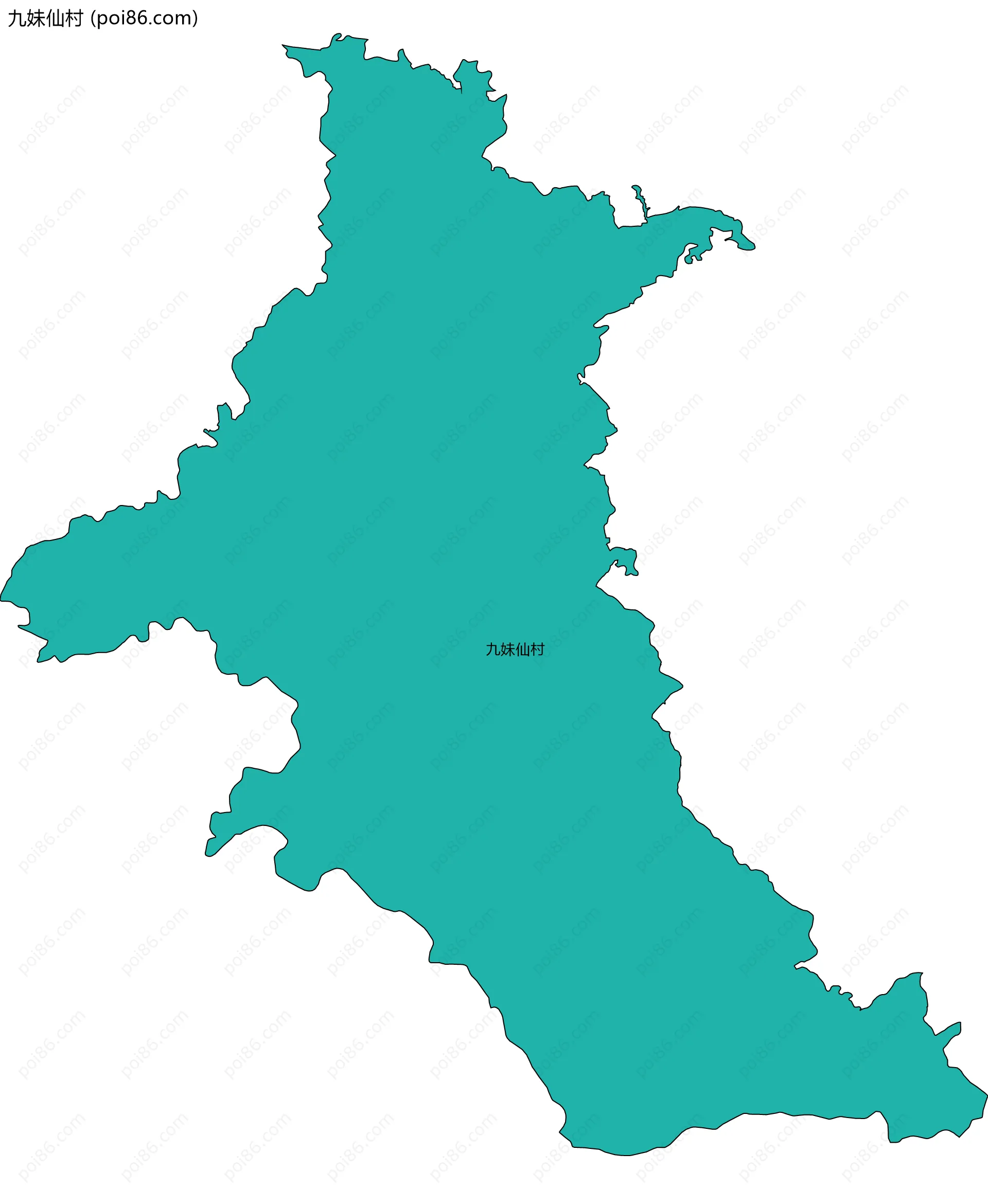 九妹仙村边界地图