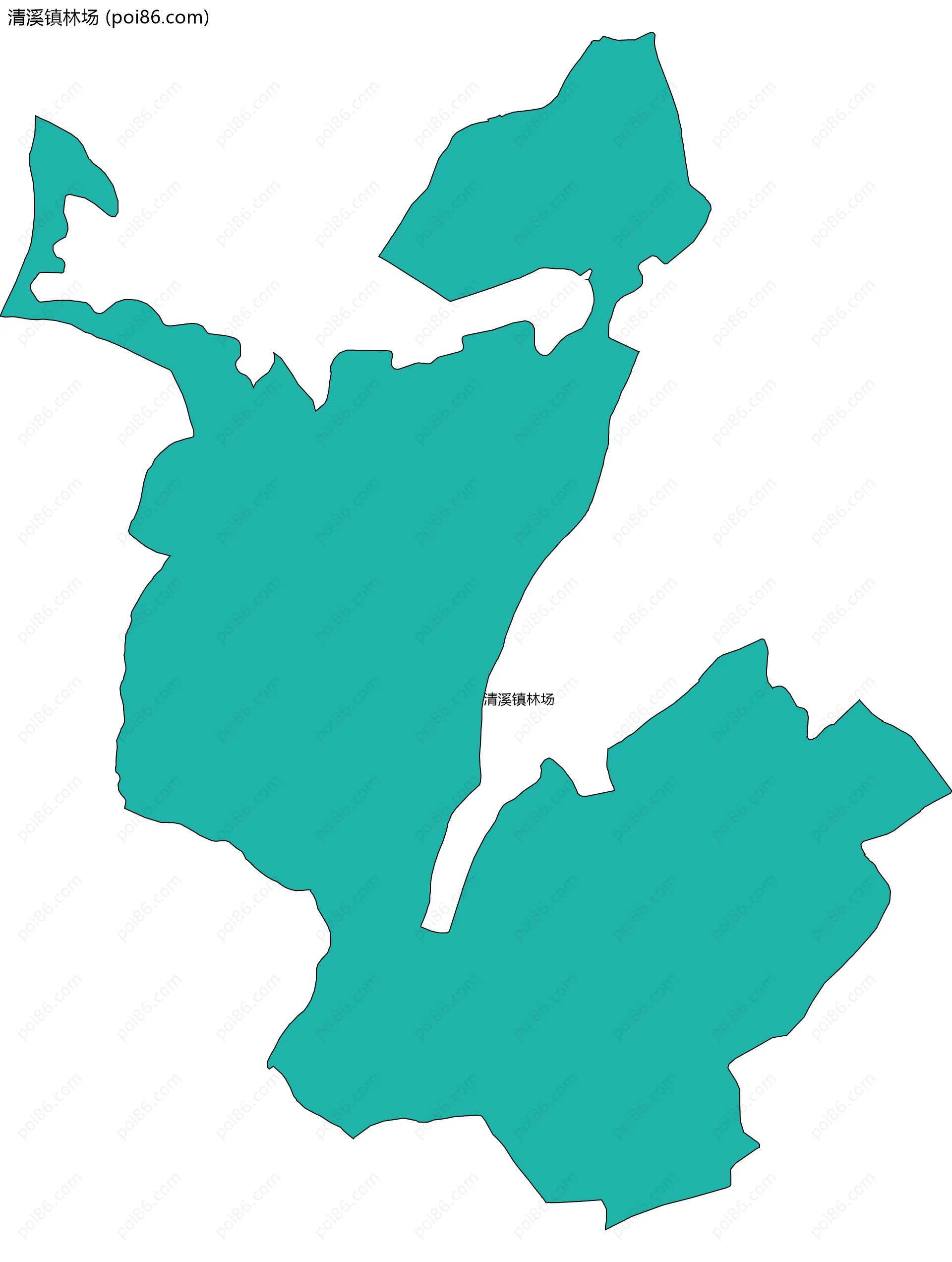 清溪镇林场边界地图