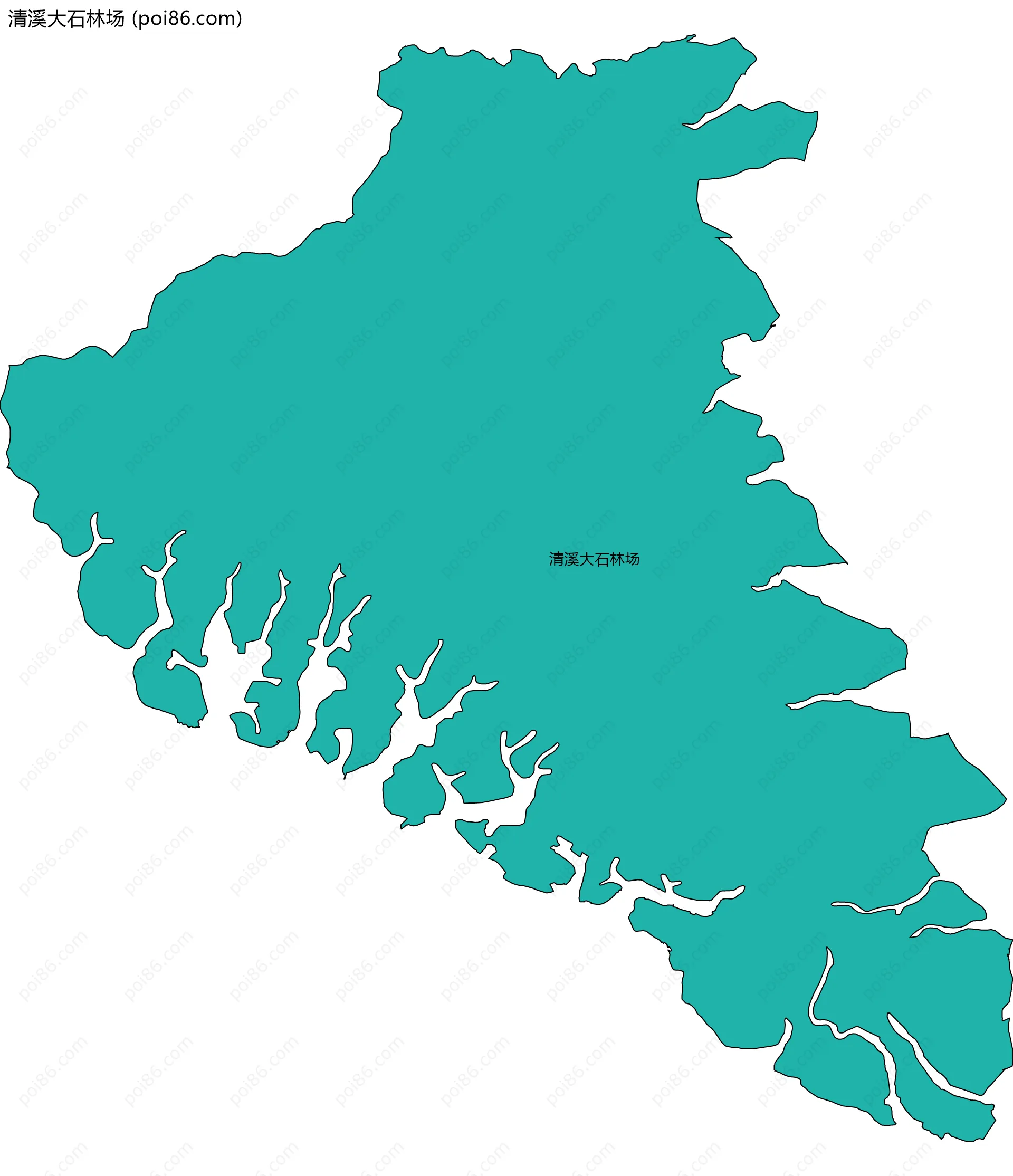 清溪大石林场边界地图