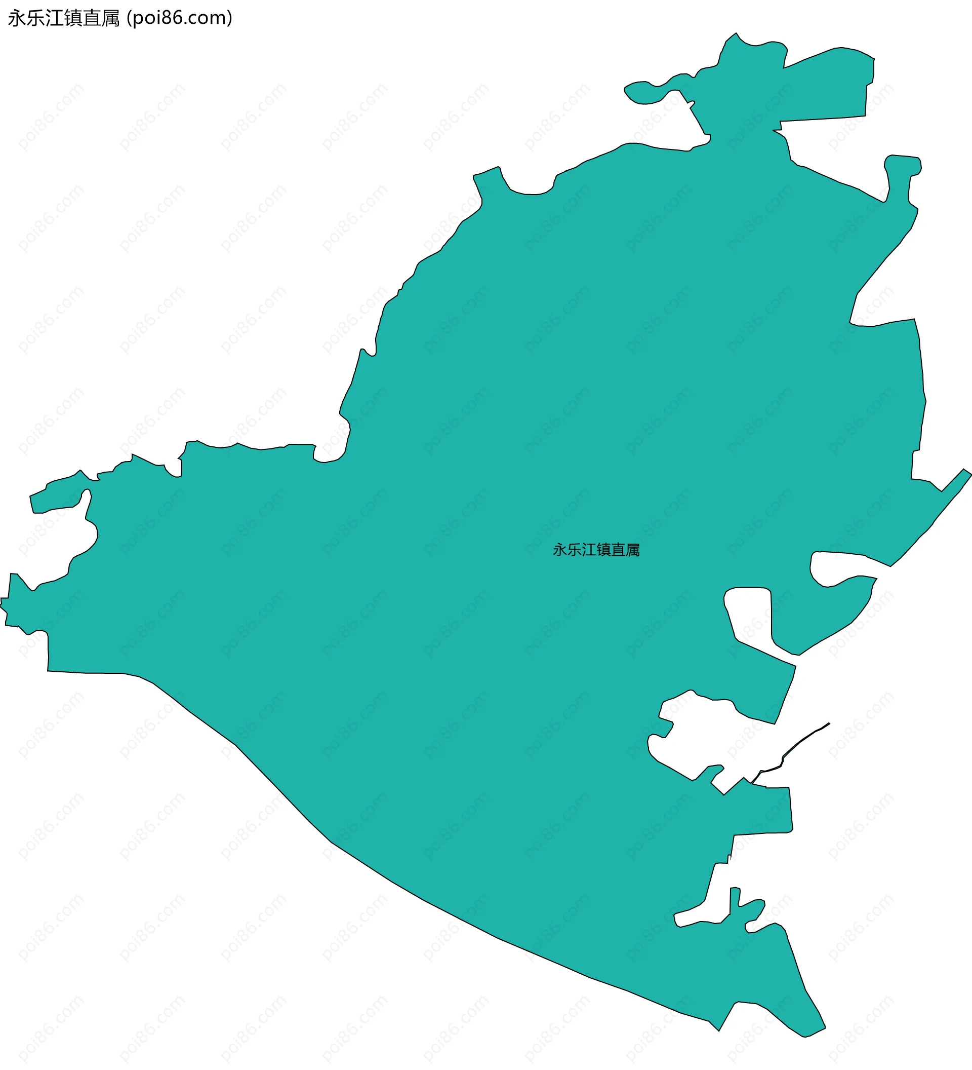 永乐江镇直属边界地图