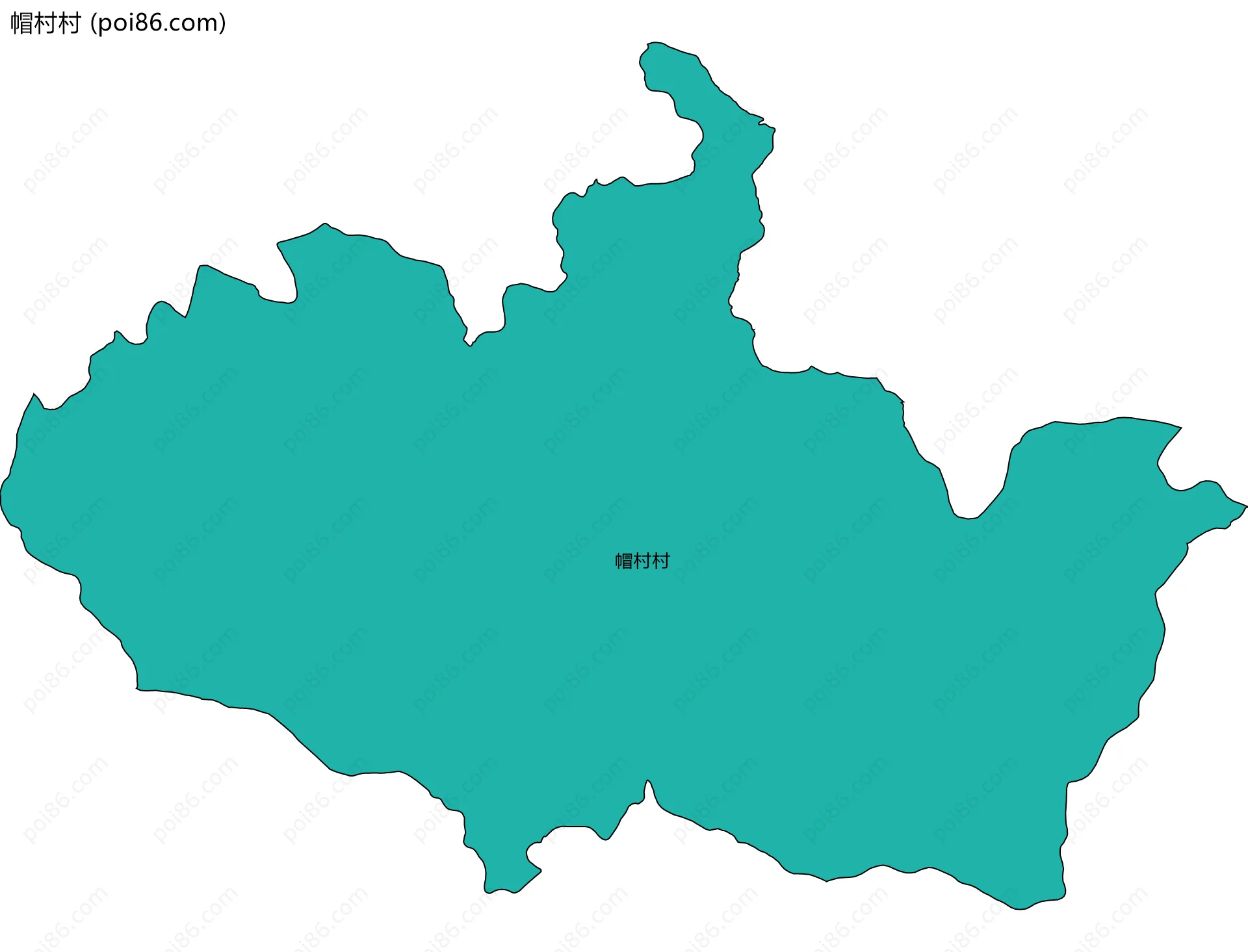 帽村村边界地图