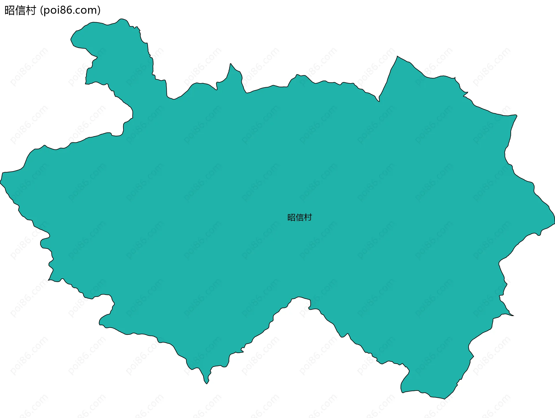 昭信村边界地图