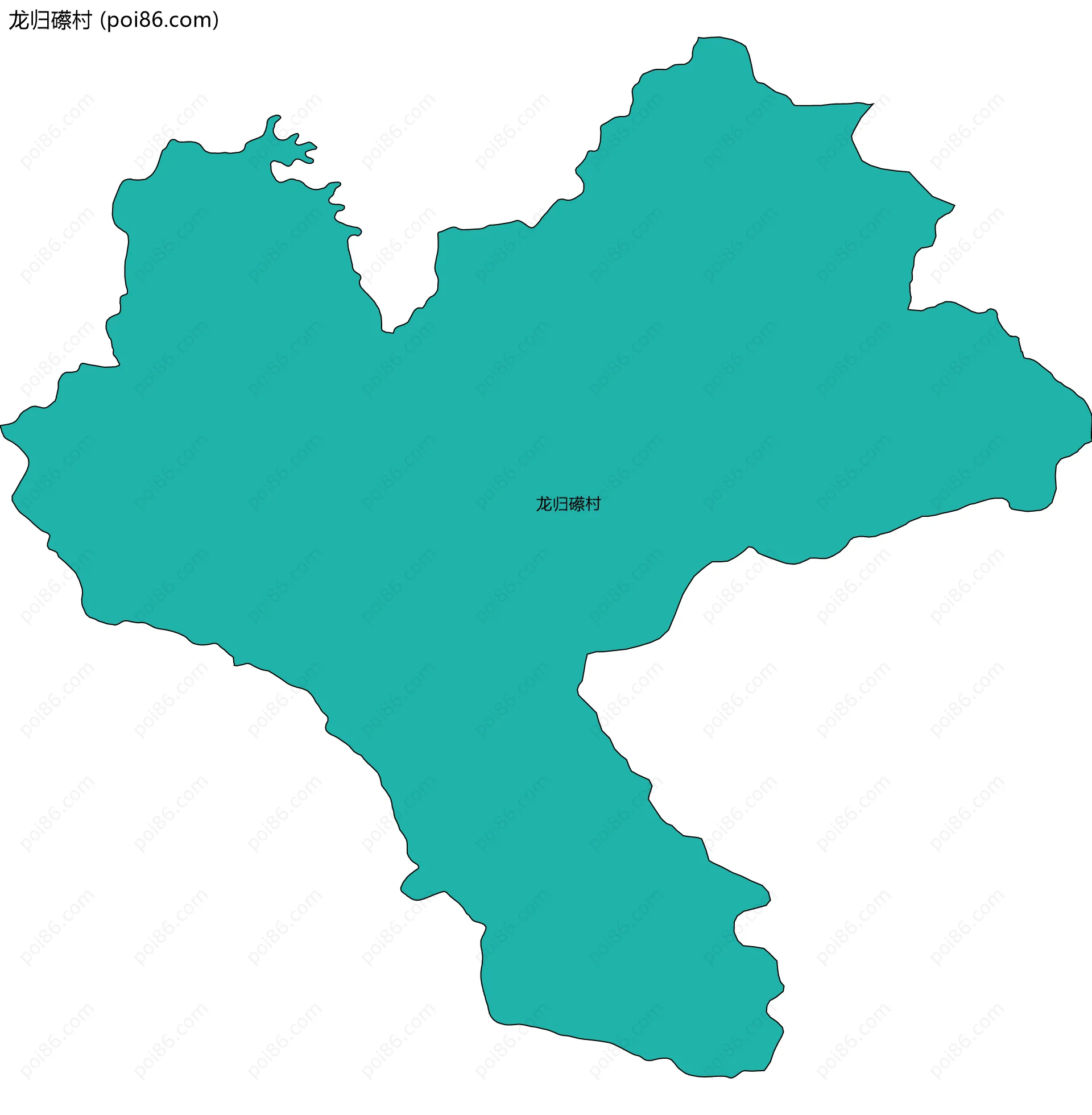 龙归礤村边界地图