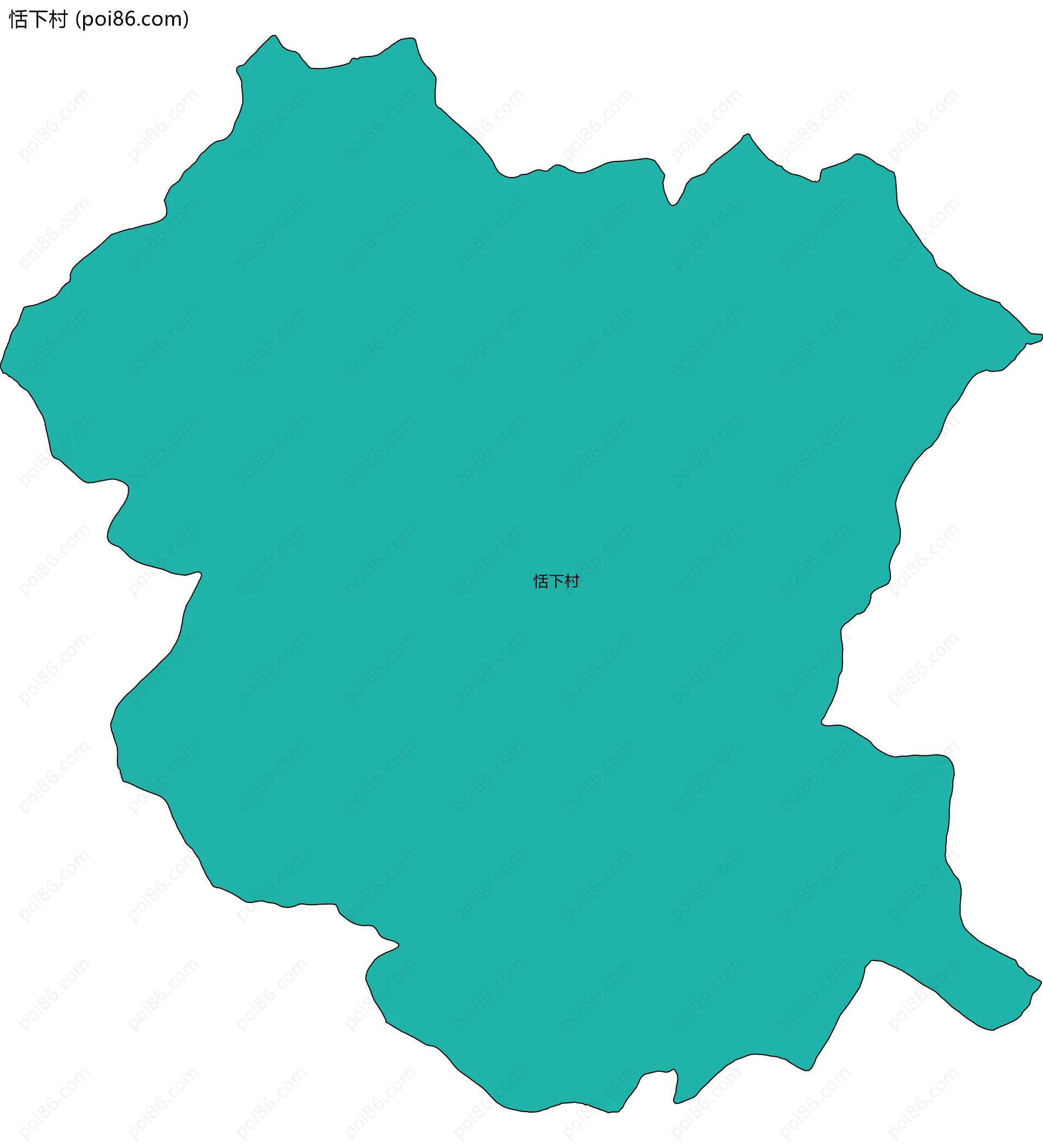 恬下村边界地图