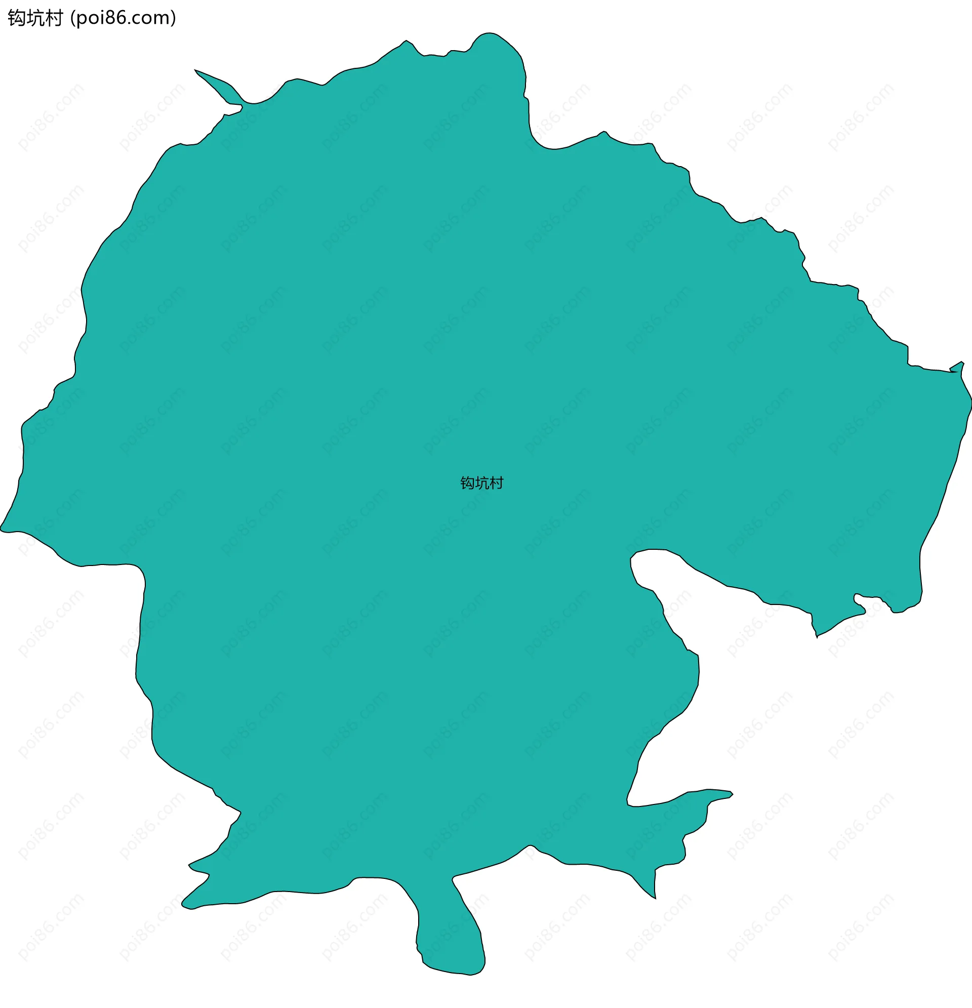 钩坑村边界地图