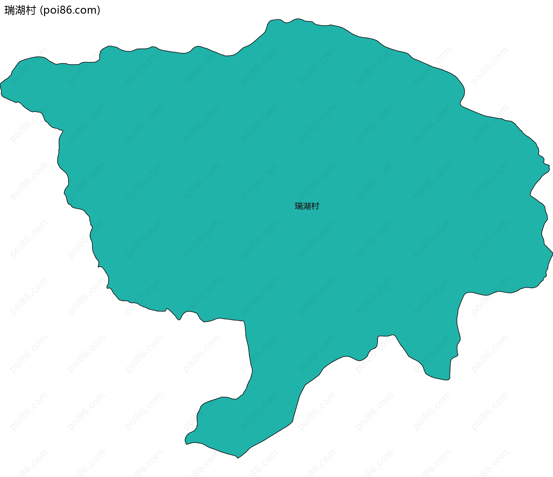 瑞湖村边界地图