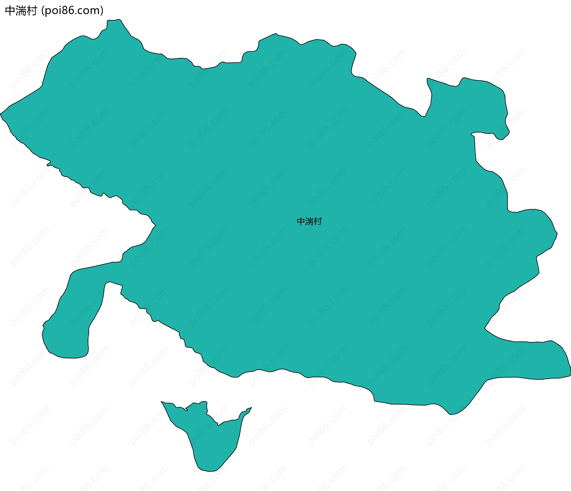 中湍村边界地图