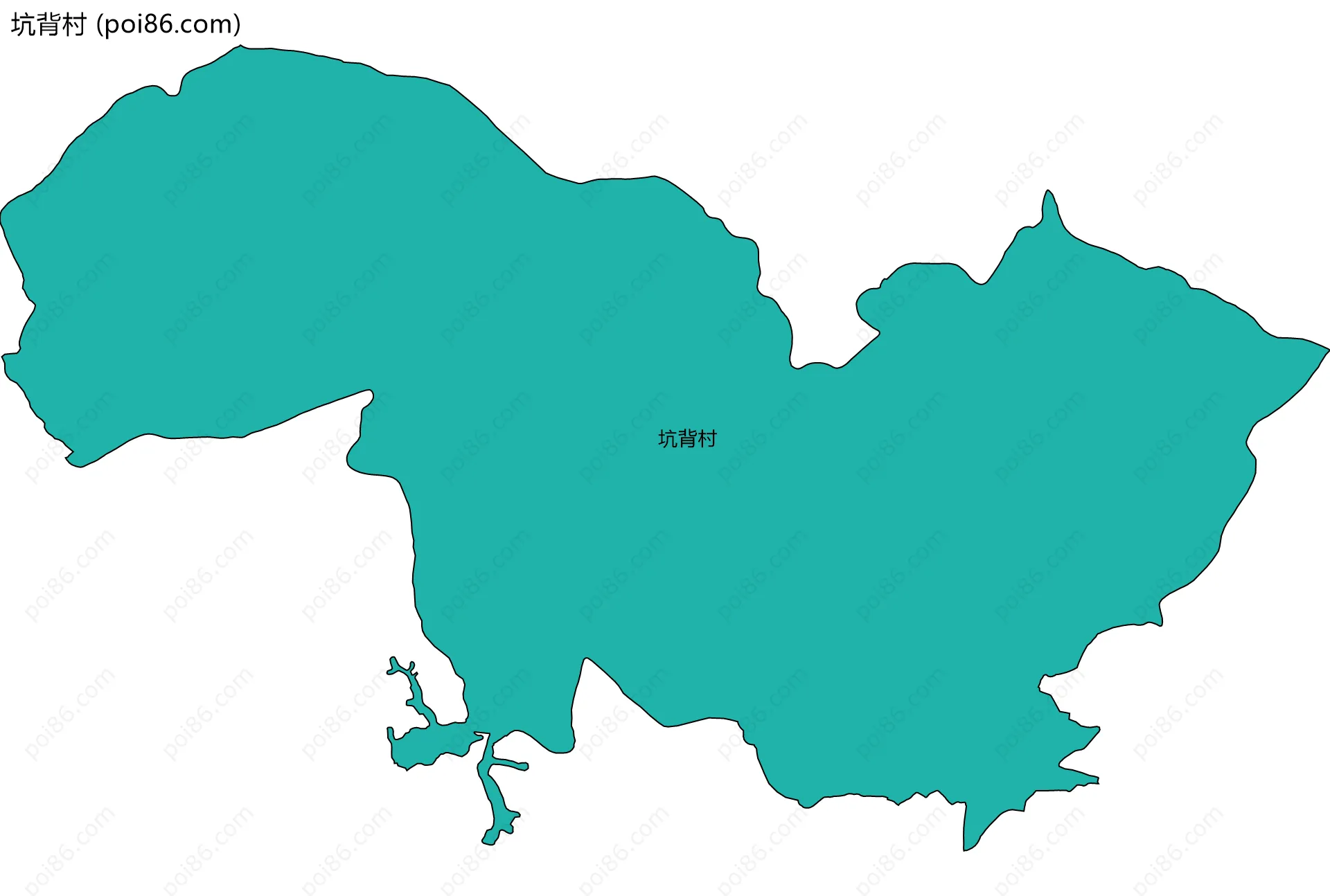 坑背村边界地图