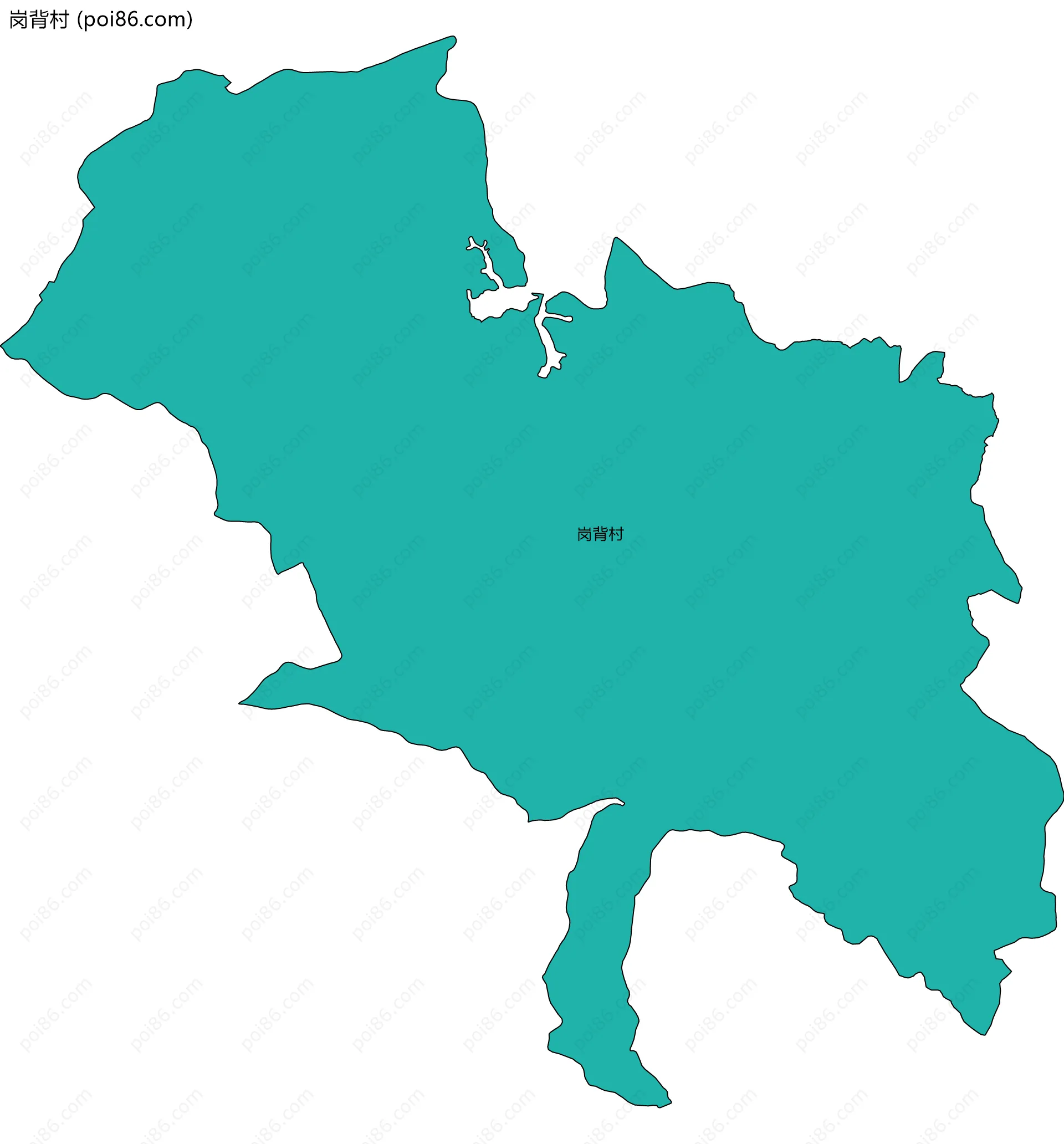 岗背村边界地图