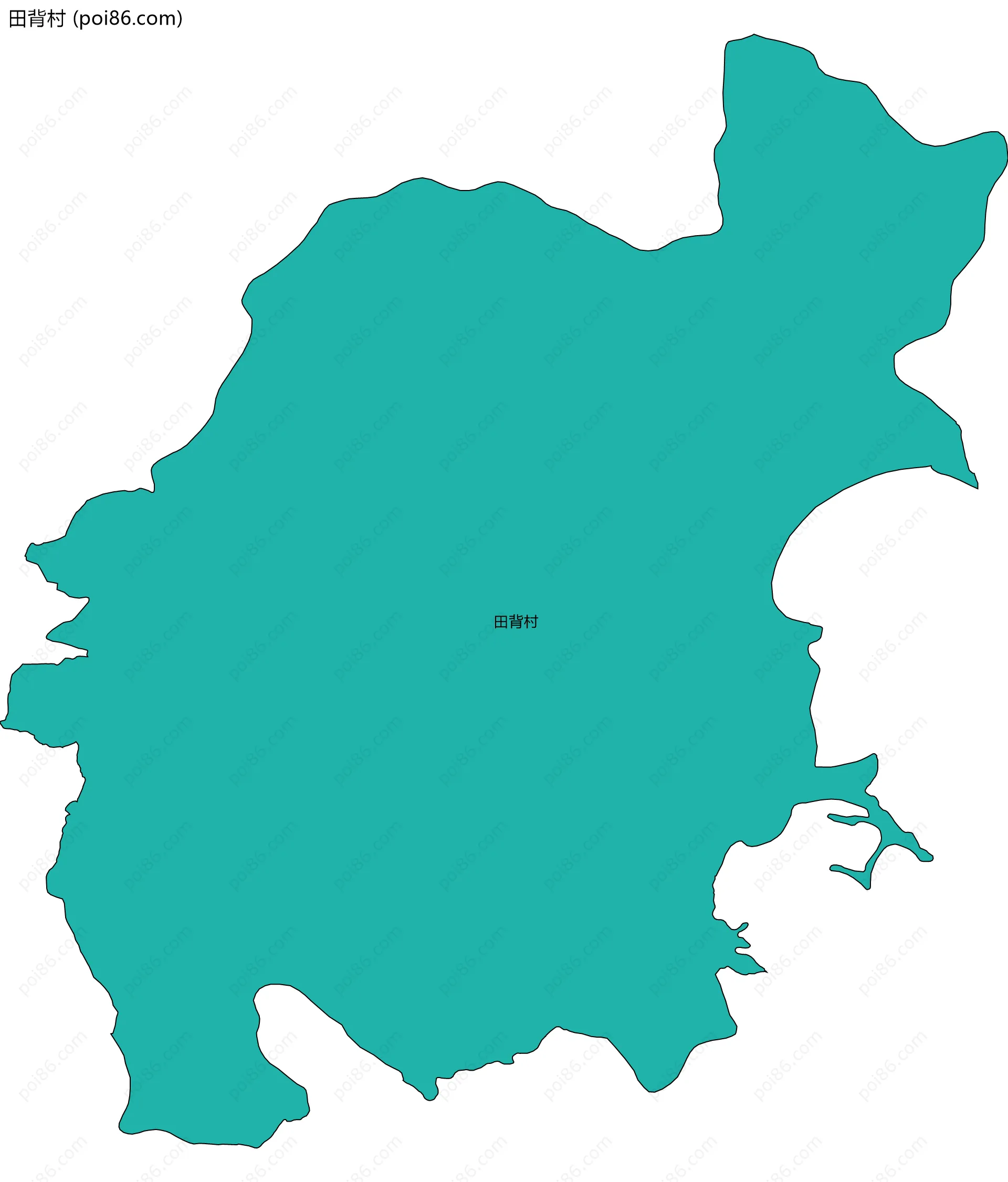 田背村边界地图