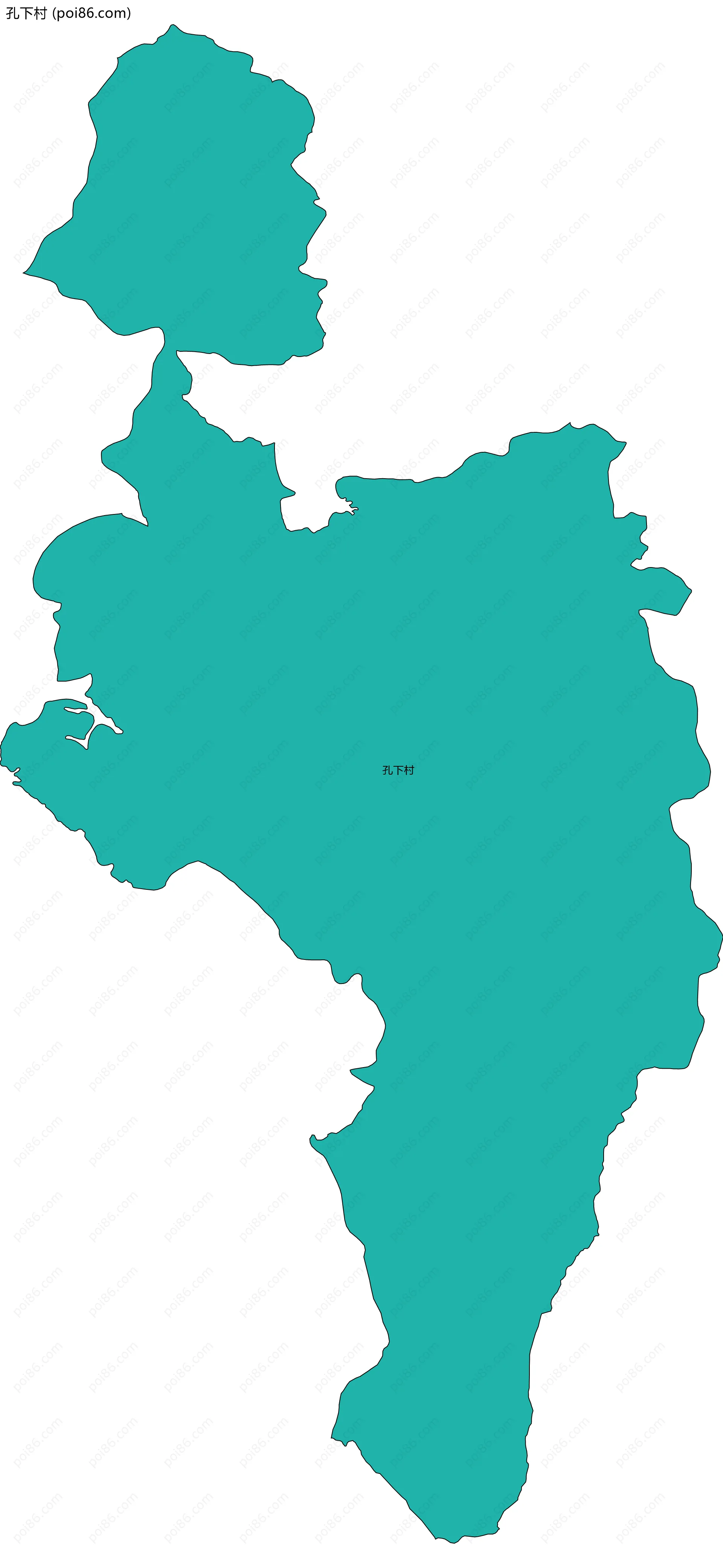 孔下村边界地图