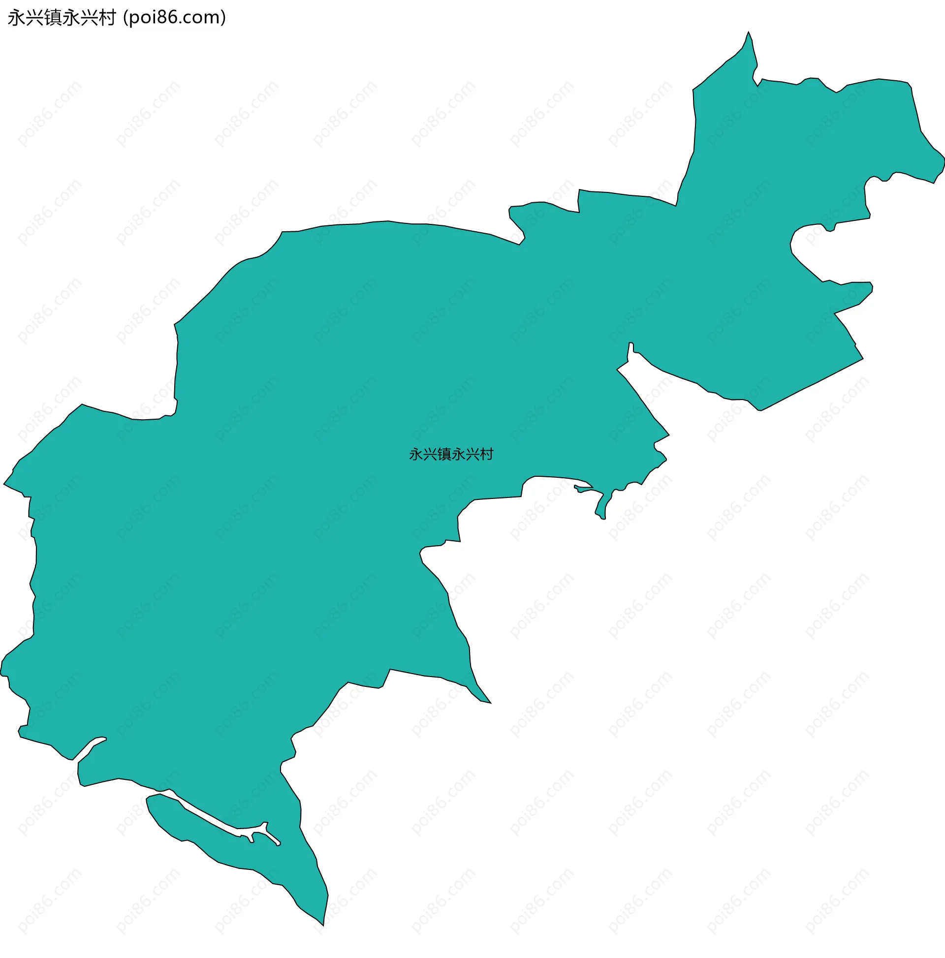 永兴镇永兴村边界地图