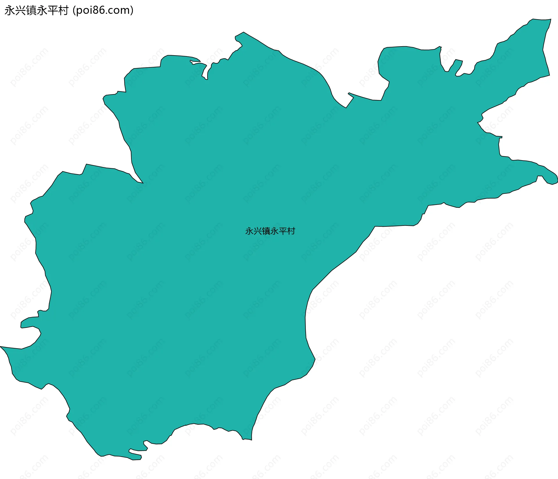 永兴镇永平村边界地图