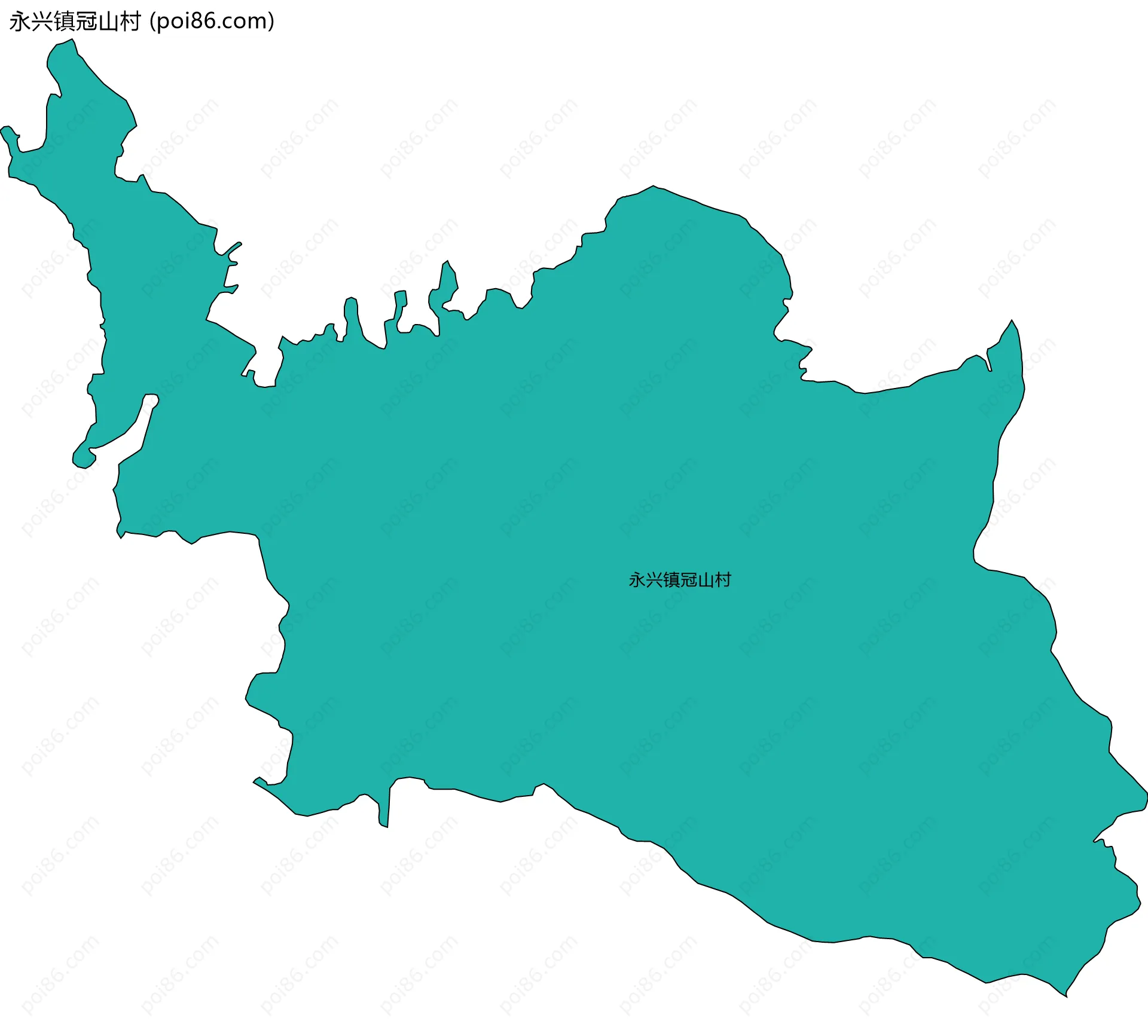 永兴镇冠山村边界地图