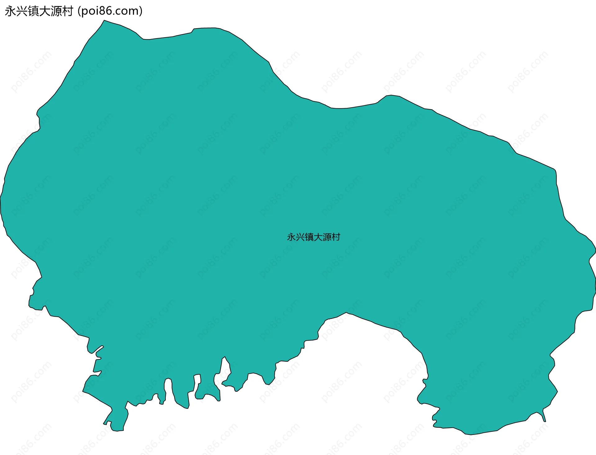 永兴镇大源村边界地图