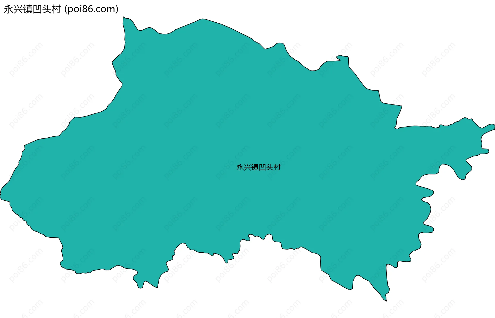 永兴镇凹头村边界地图