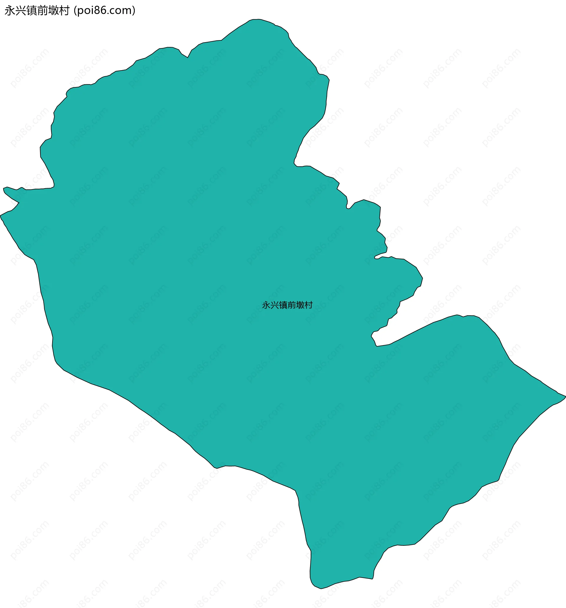 永兴镇前墩村边界地图