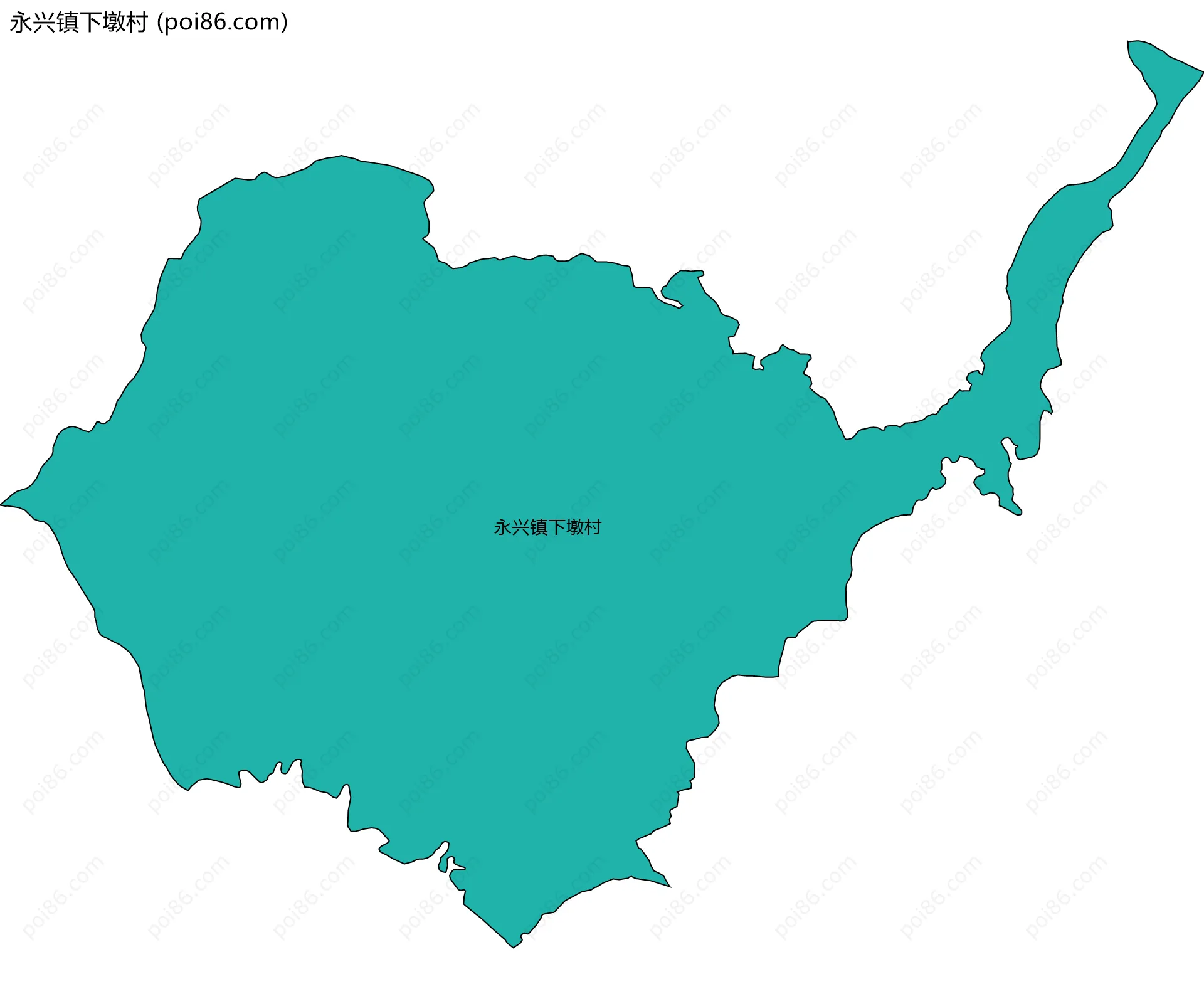 永兴镇下墩村边界地图