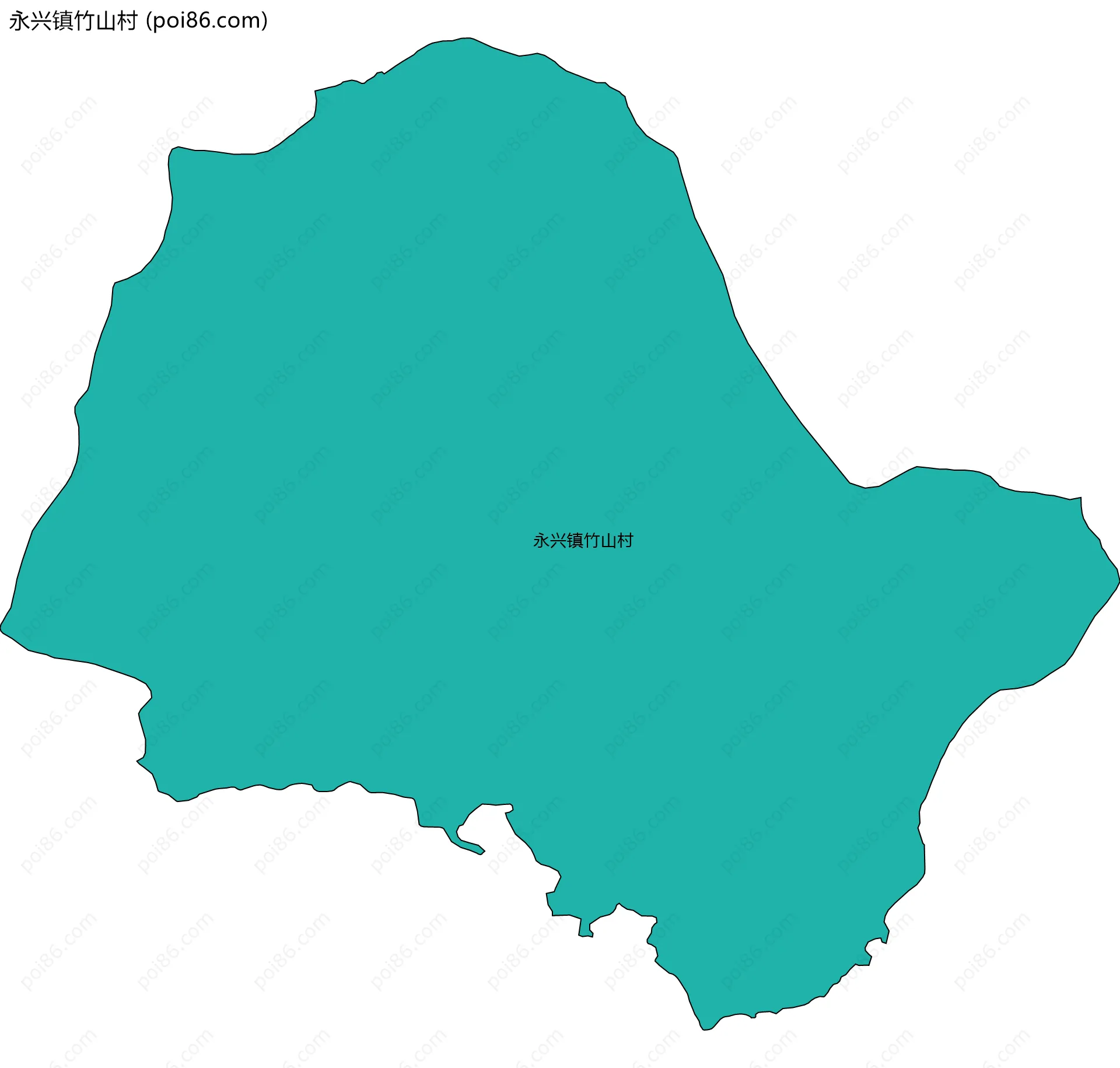 永兴镇竹山村边界地图