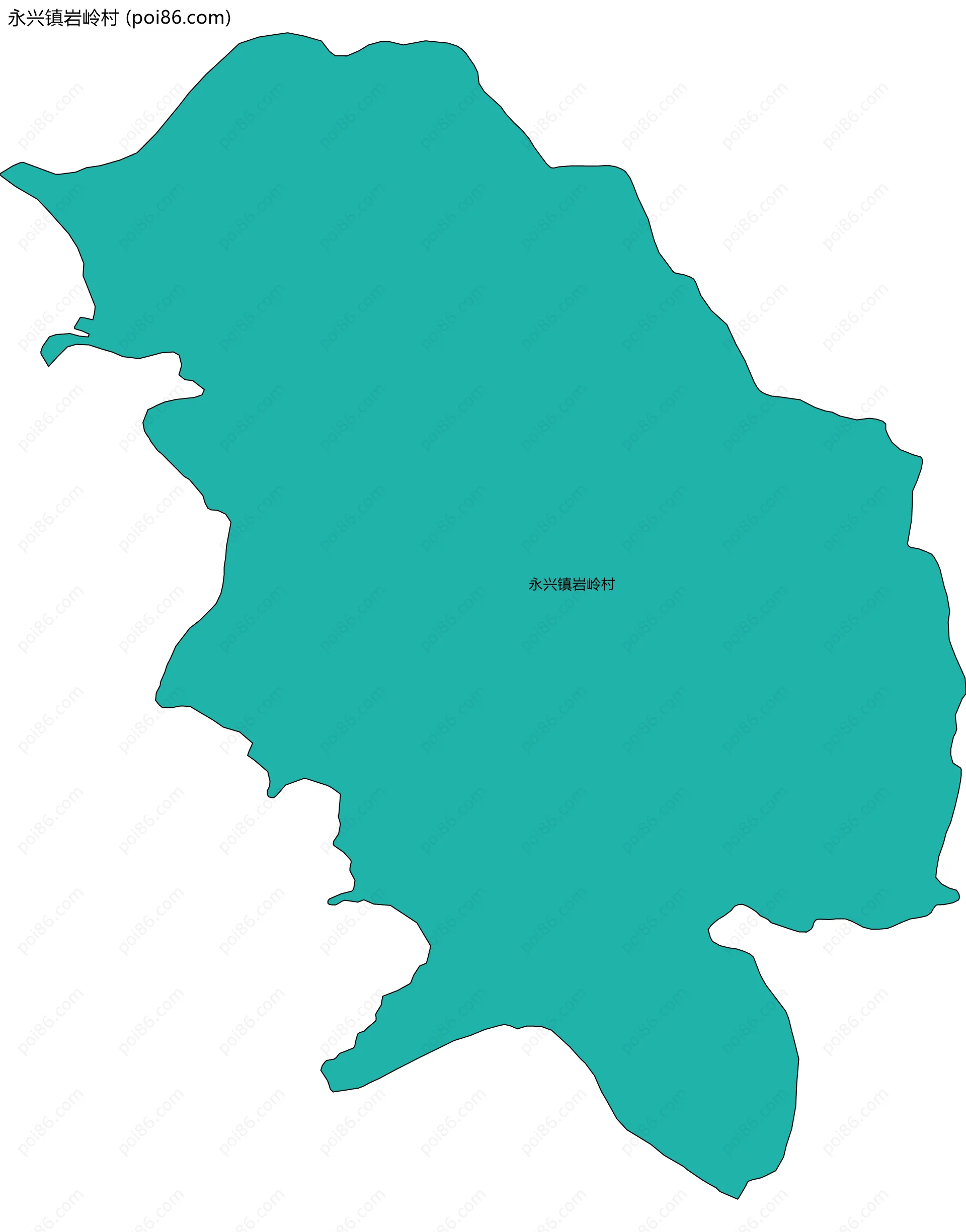 永兴镇岩岭村边界地图