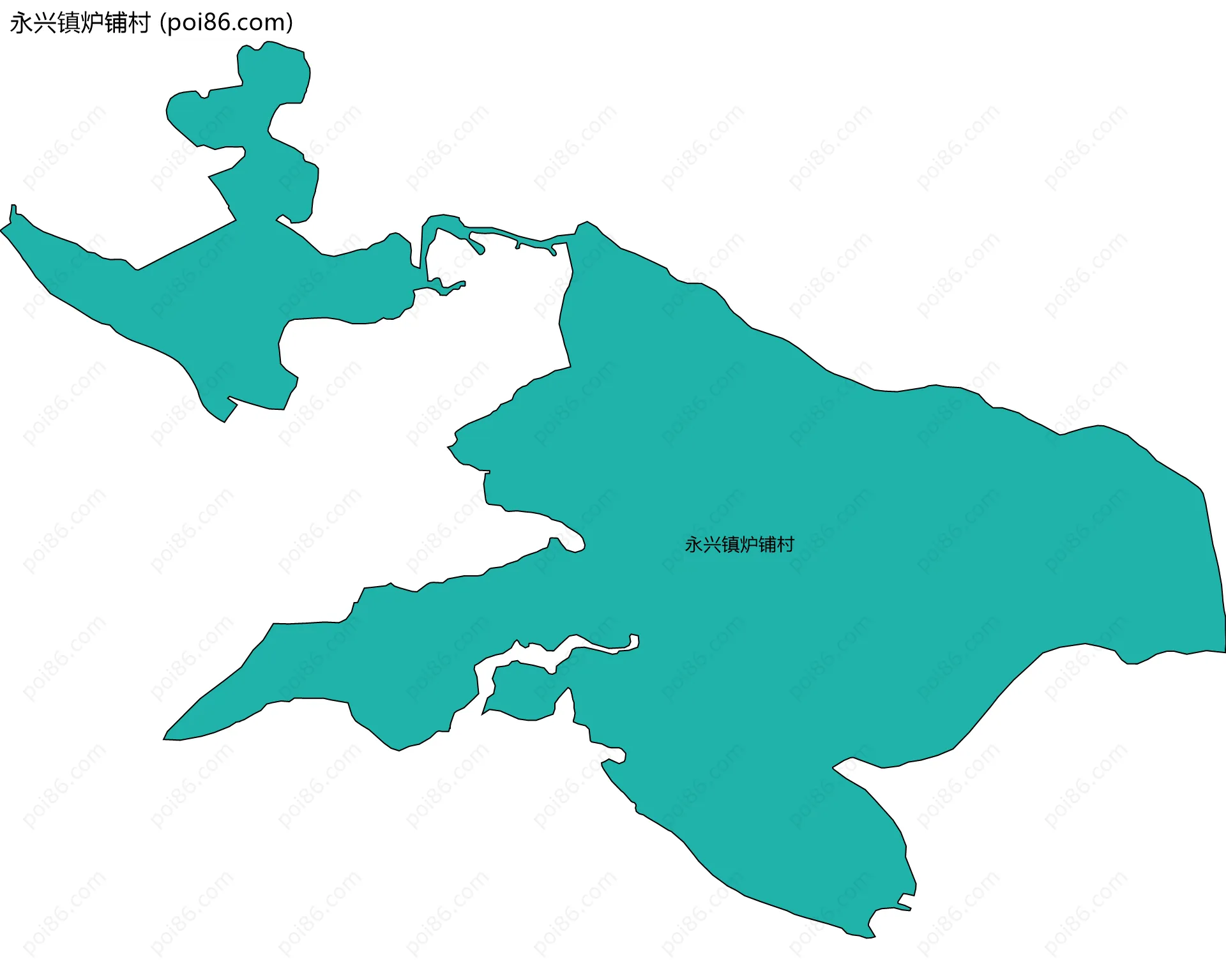 永兴镇炉铺村边界地图