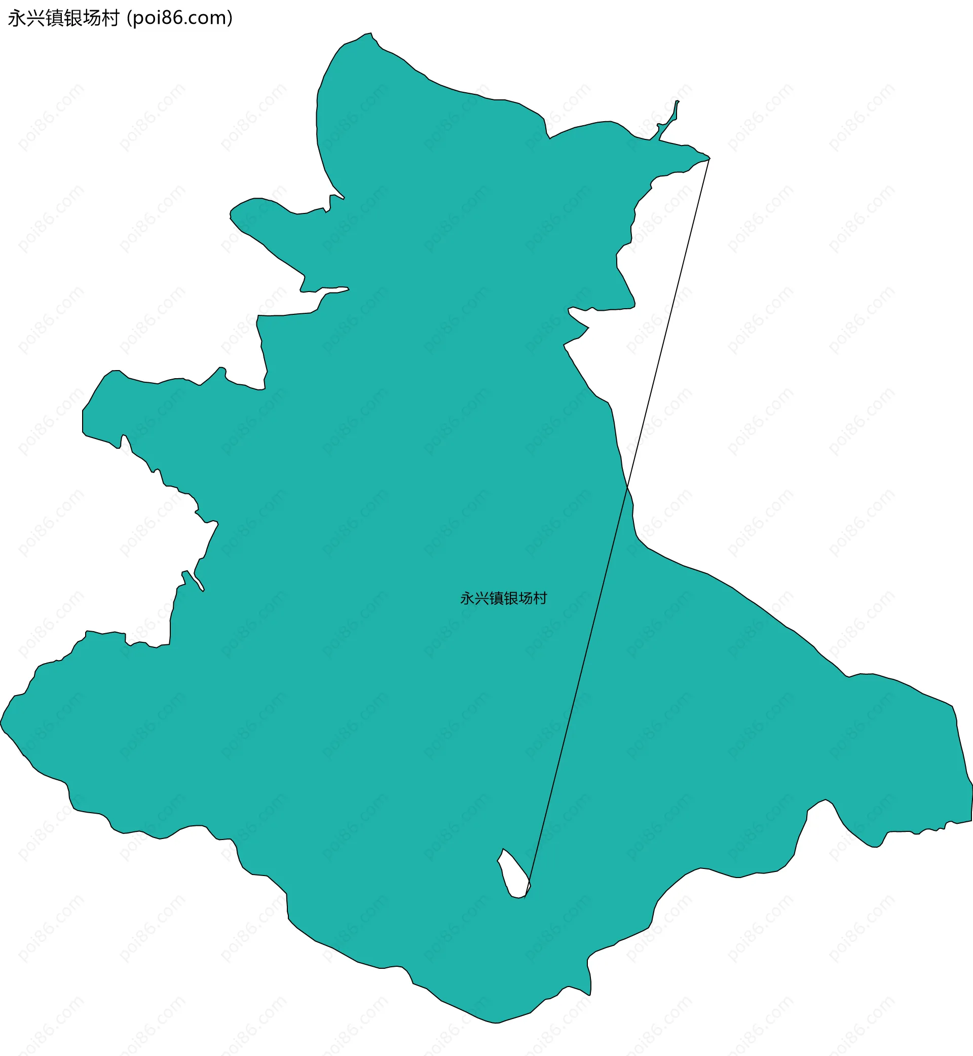 永兴镇银场村边界地图