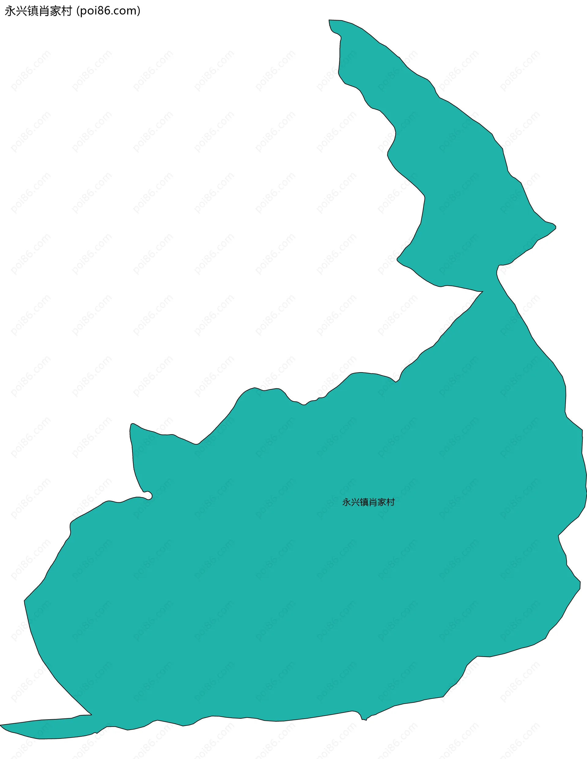 永兴镇肖家村边界地图