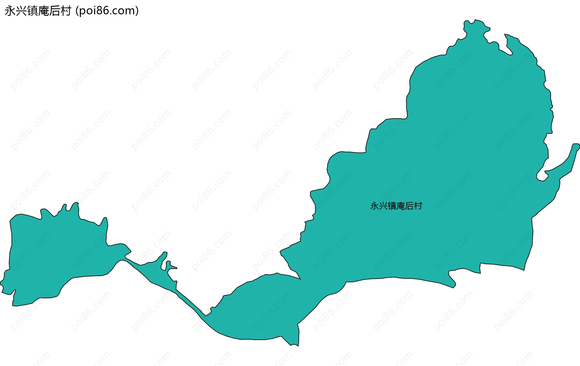 永兴镇庵后村边界地图