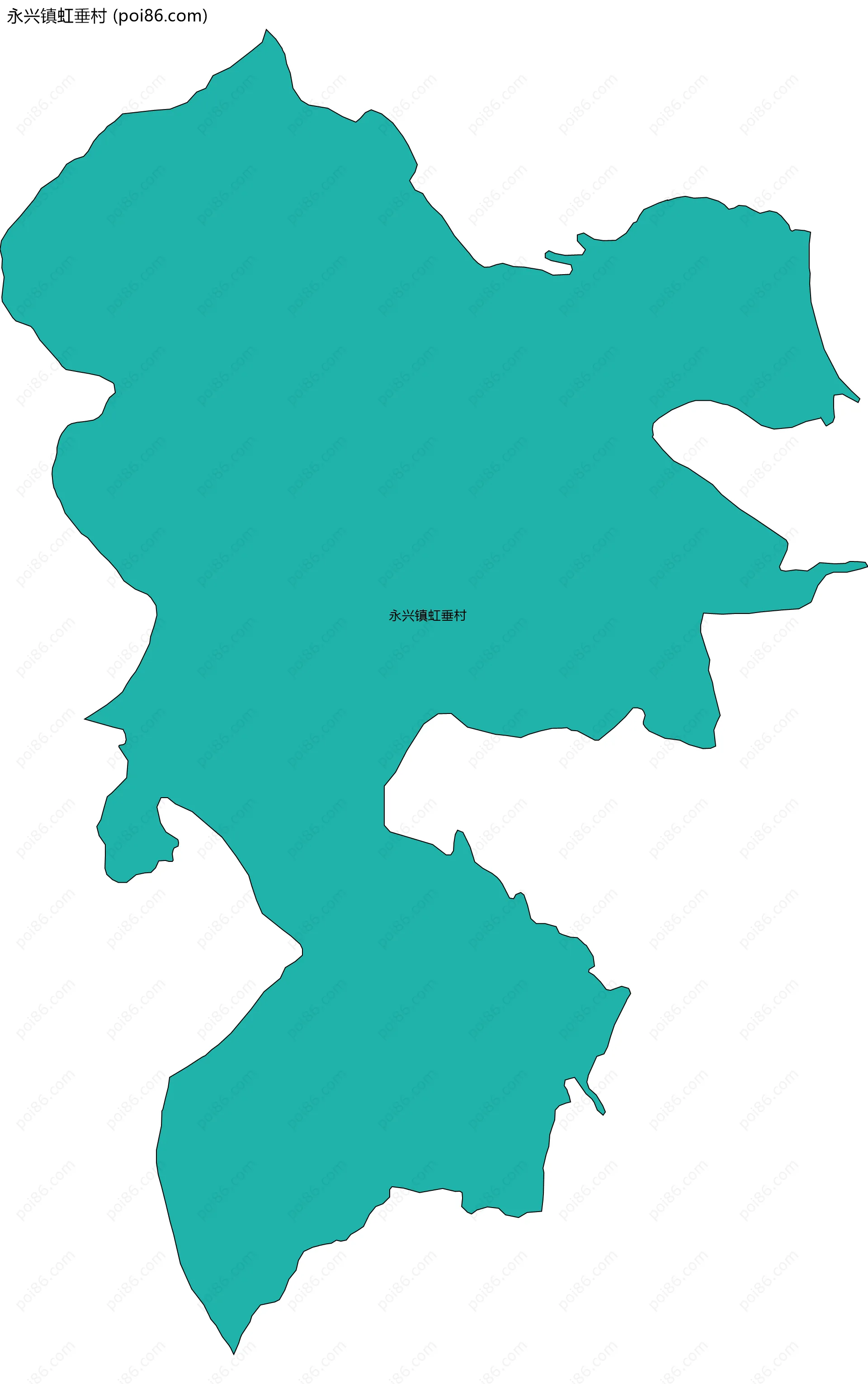 永兴镇虹垂村边界地图