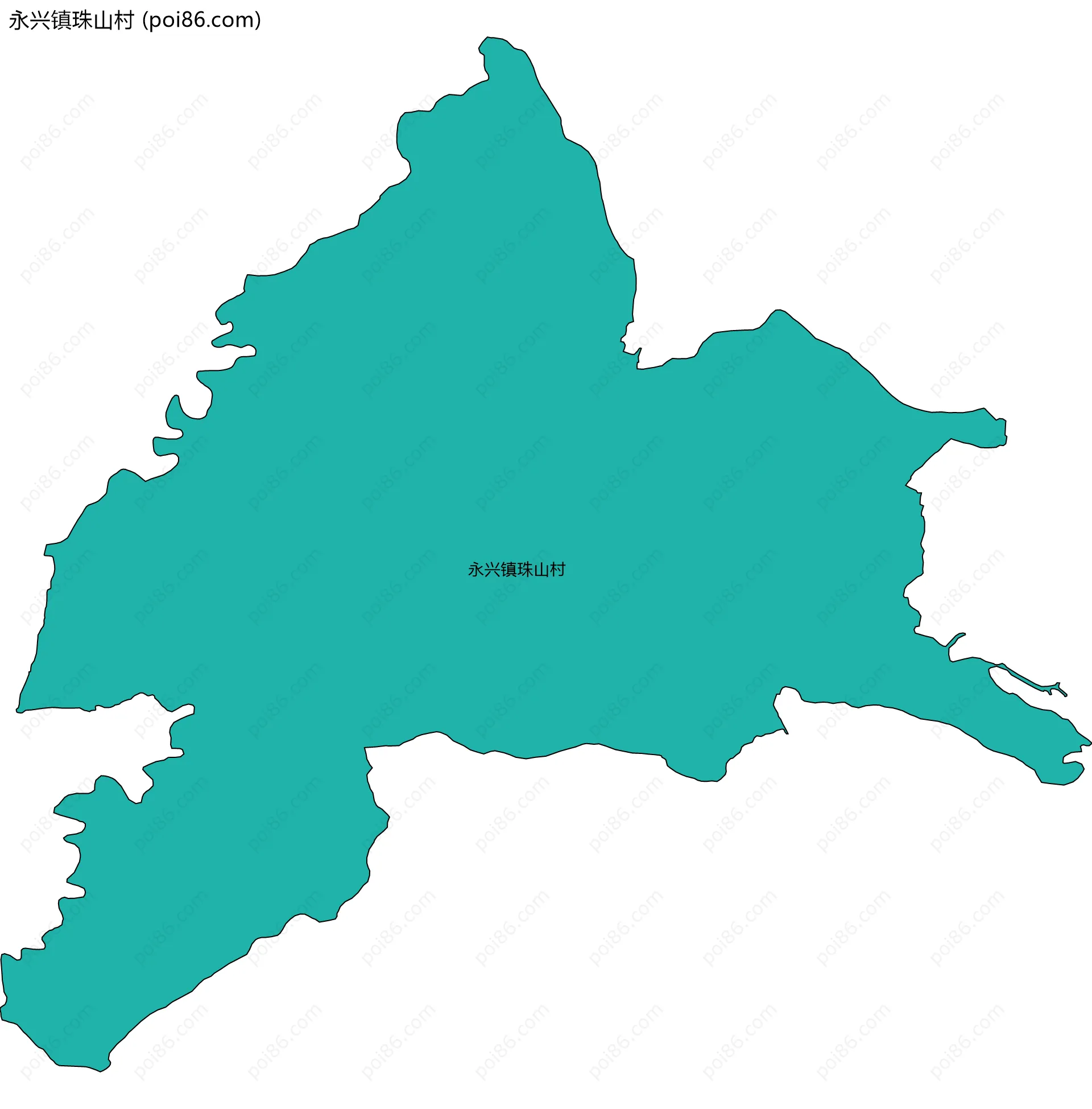 永兴镇珠山村边界地图