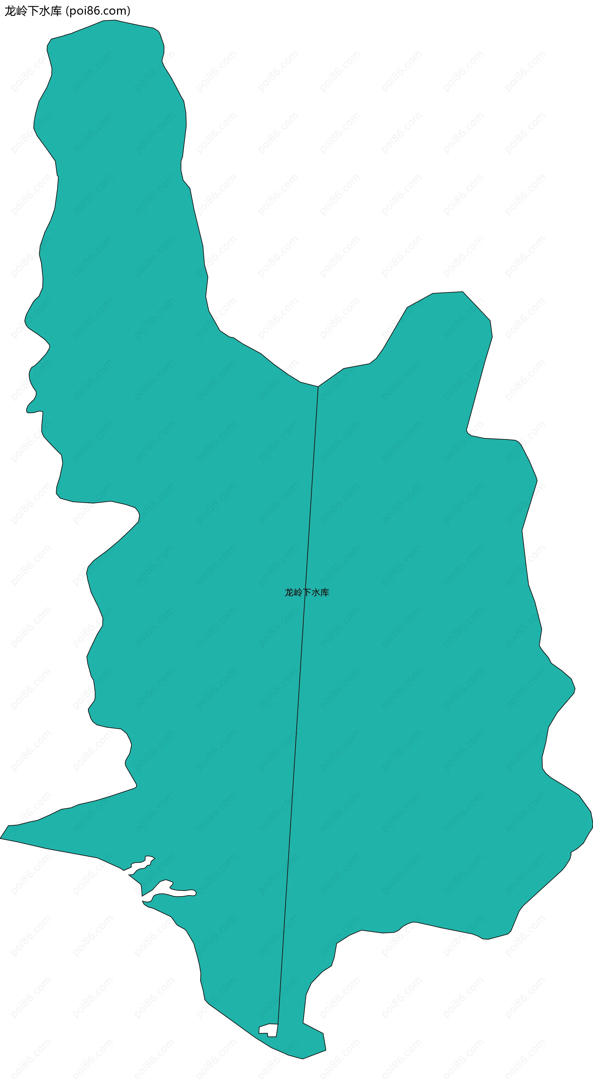 龙岭下水库边界地图