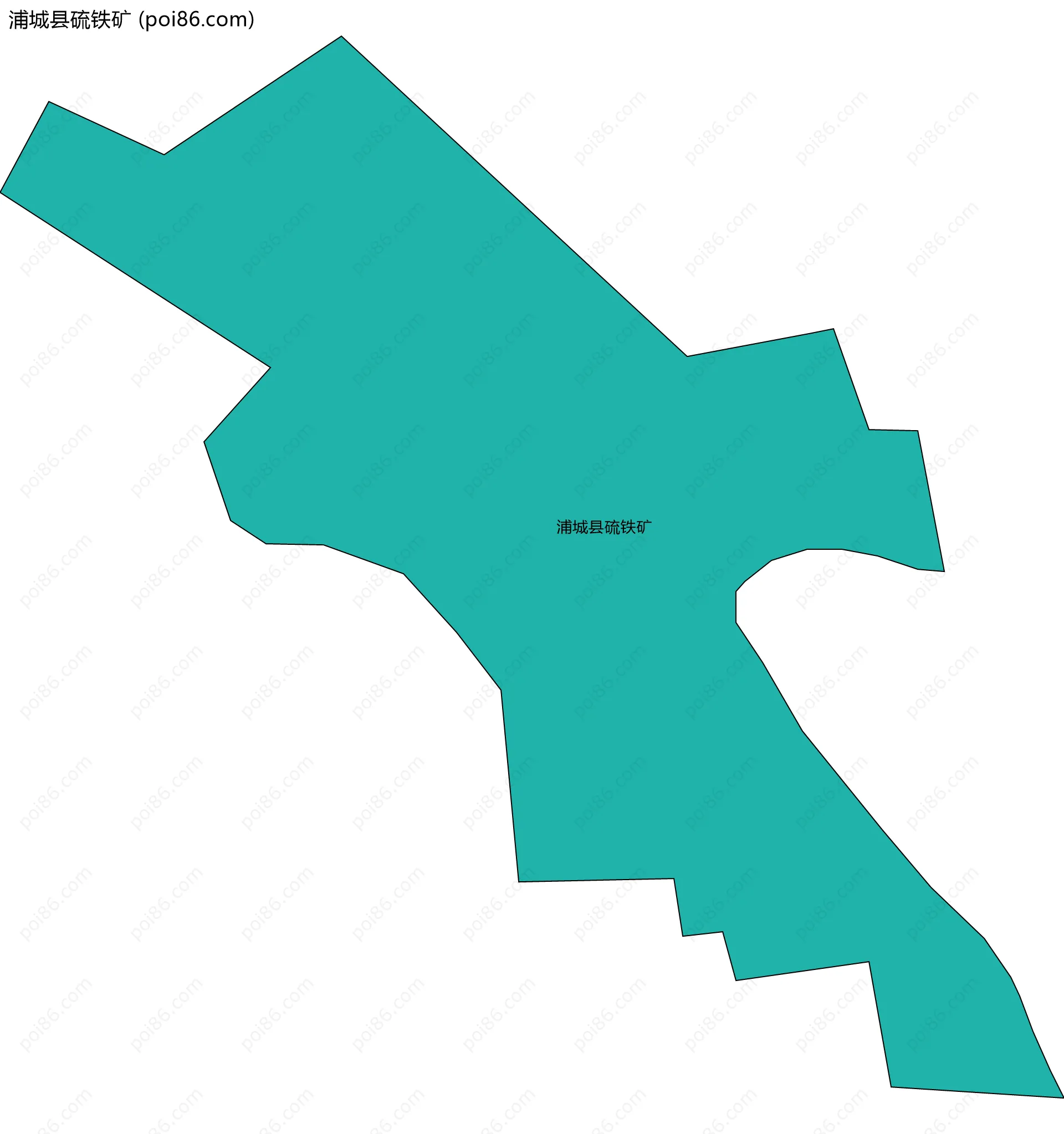 浦城县硫铁矿边界地图