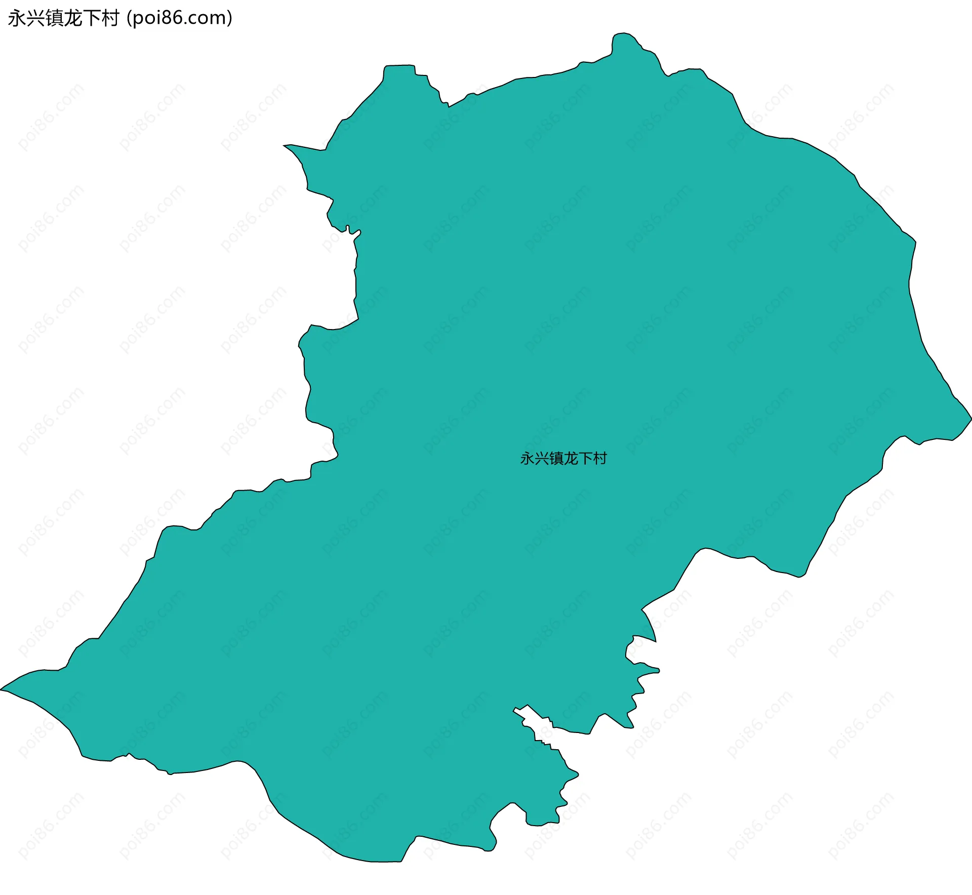 永兴镇龙下村边界地图