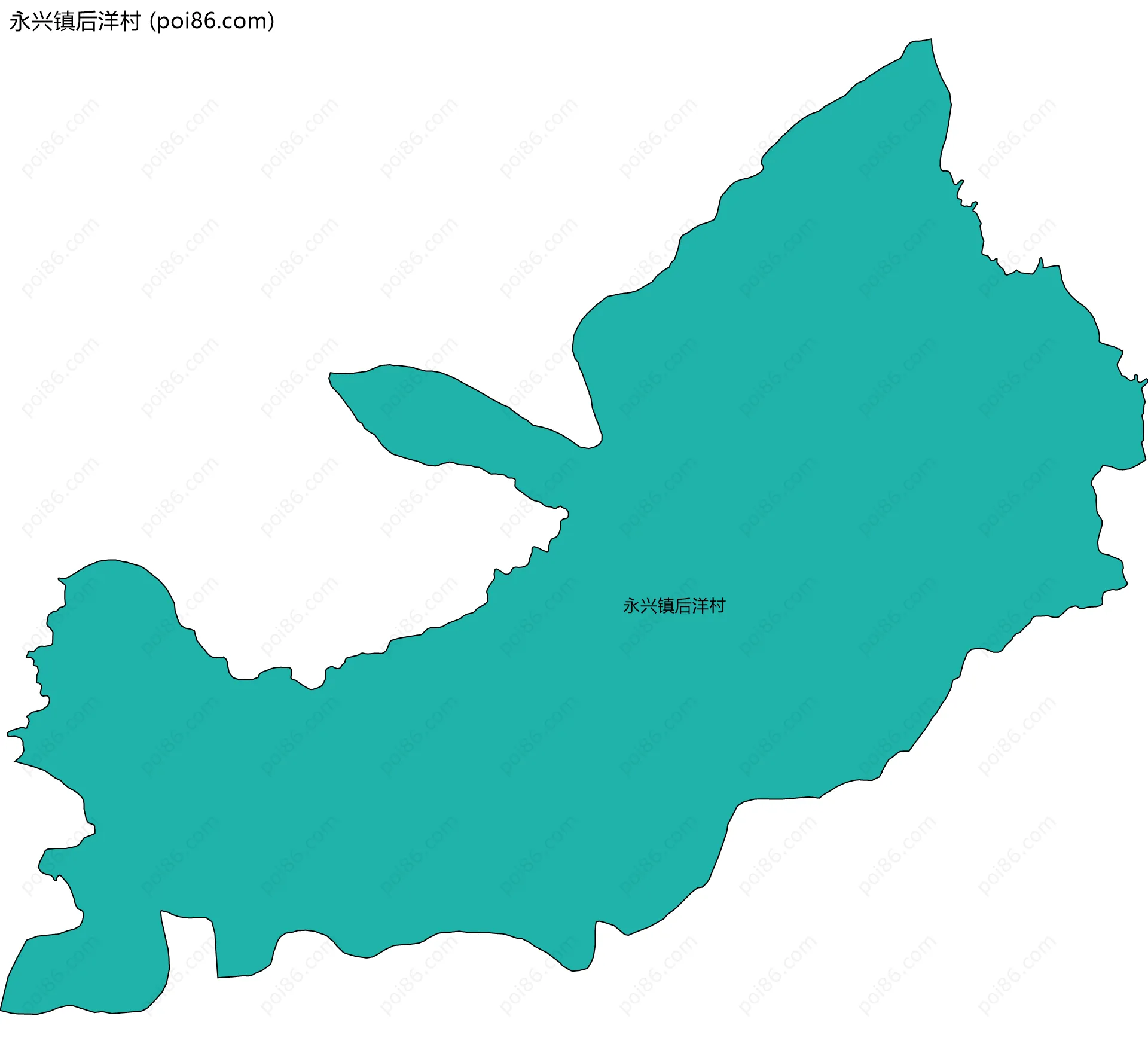 永兴镇后洋村边界地图